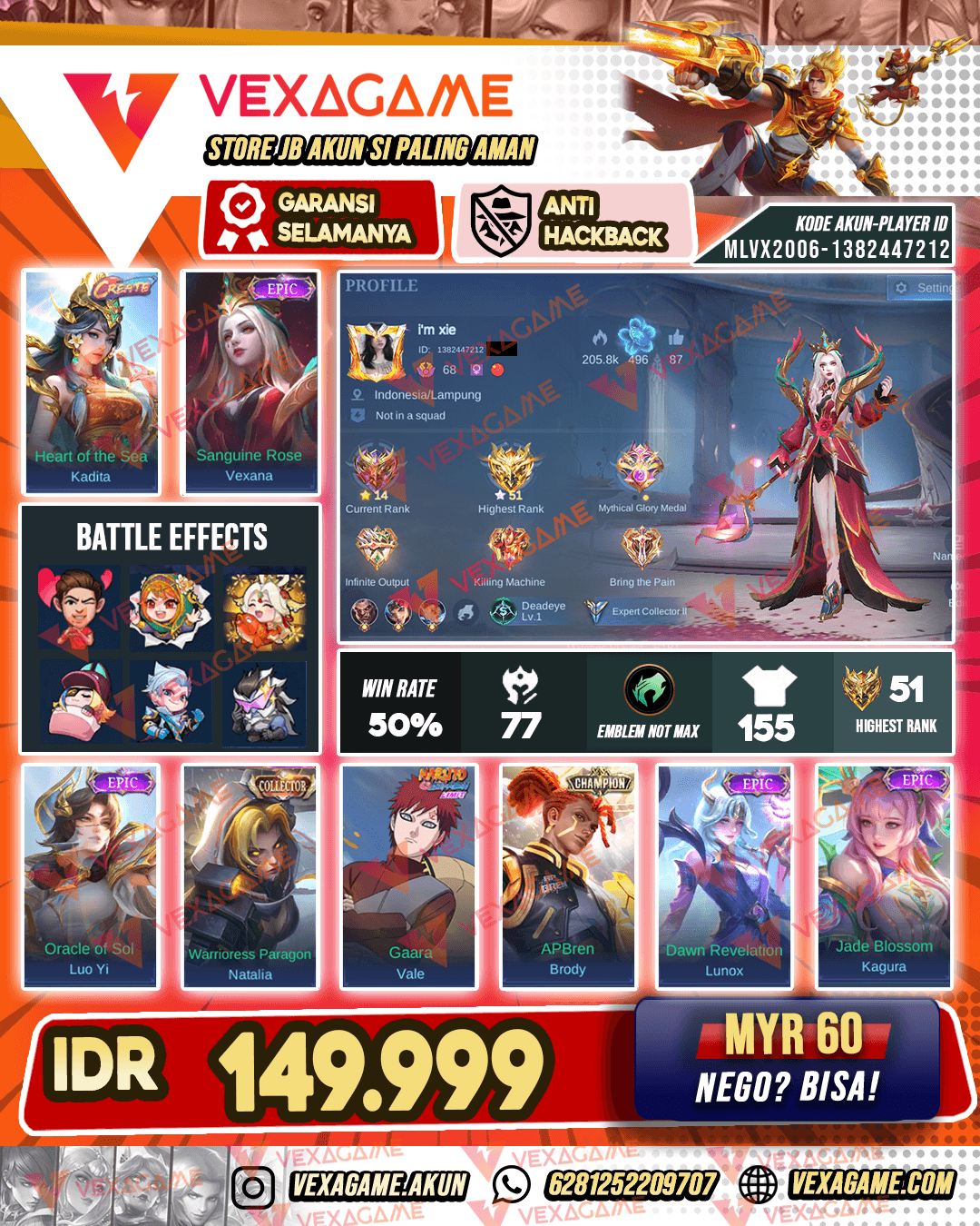 Vexana epic murah