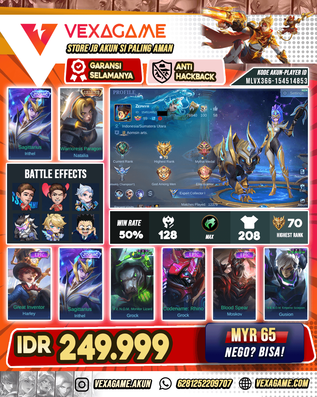 Iritrhel Zodiac Murah