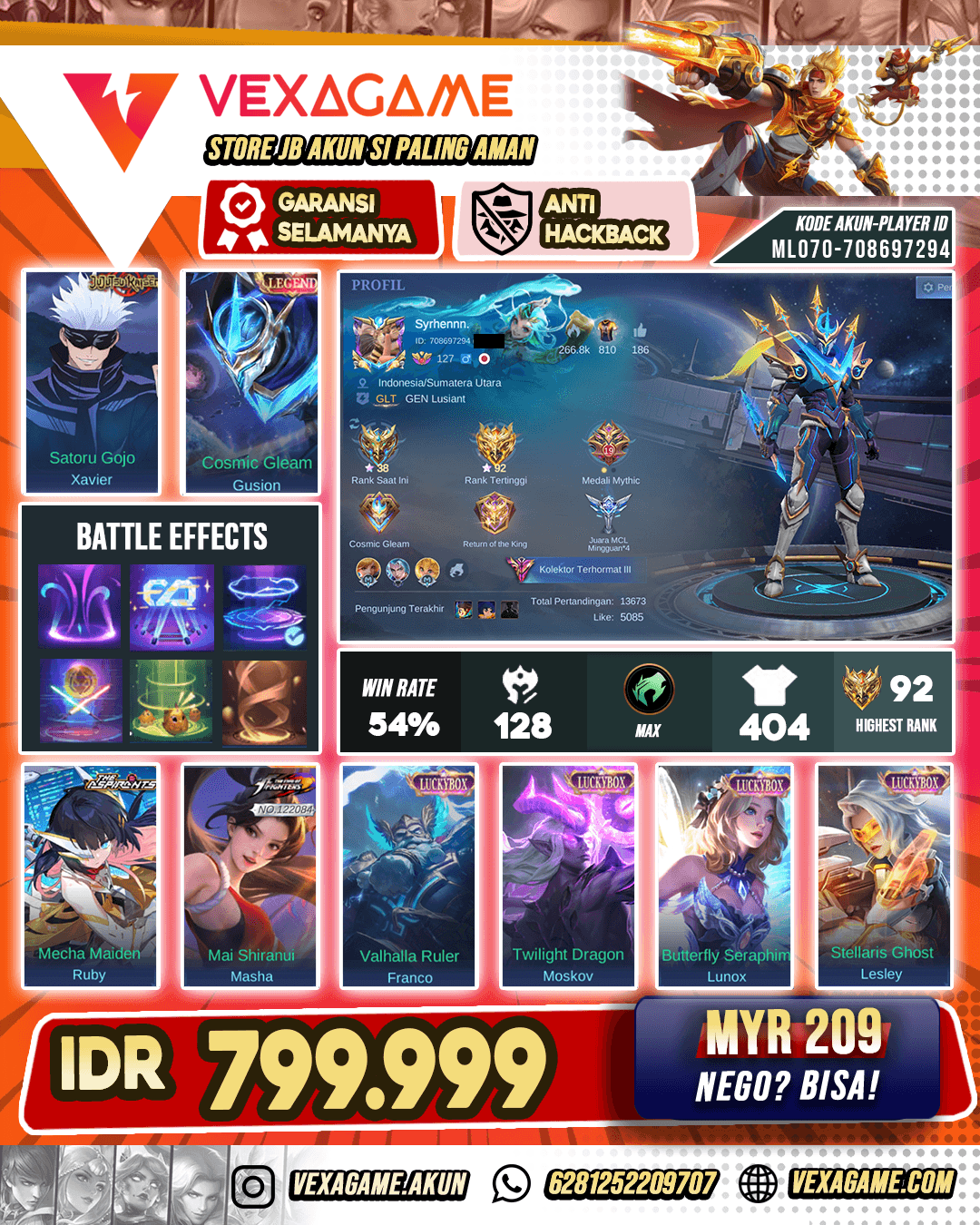 Gusion Legend X Xavier JJK