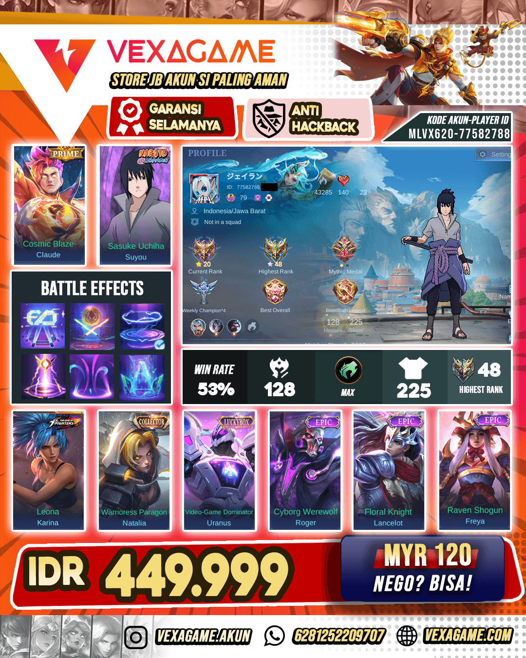 Suyou Sasuke X Recall TAS TAS BIRU