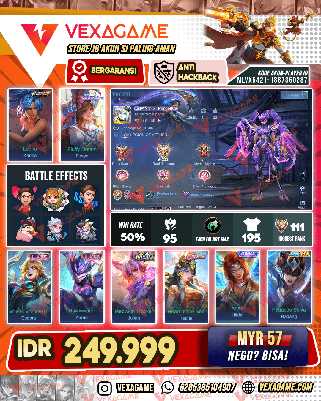 Karrie Luckybox | Floryn Sanrio | Eudora Luckybox | Hilda Zodiac  | Ex Immortal |
