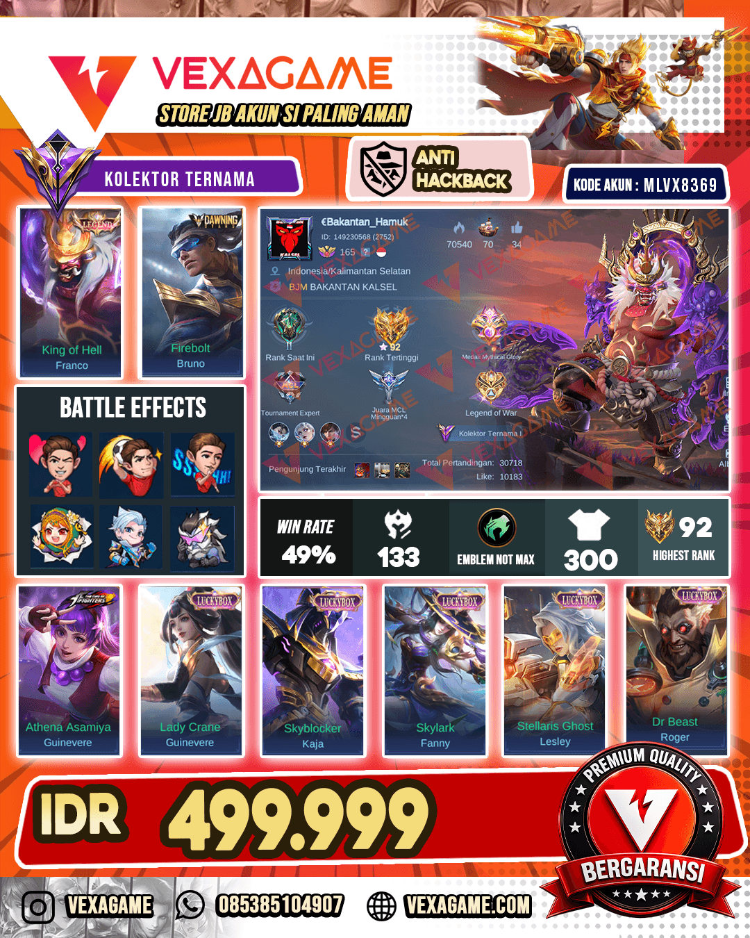 Franco Legend | Bruno Dawning | Guin Kof | 6 Luckybox
