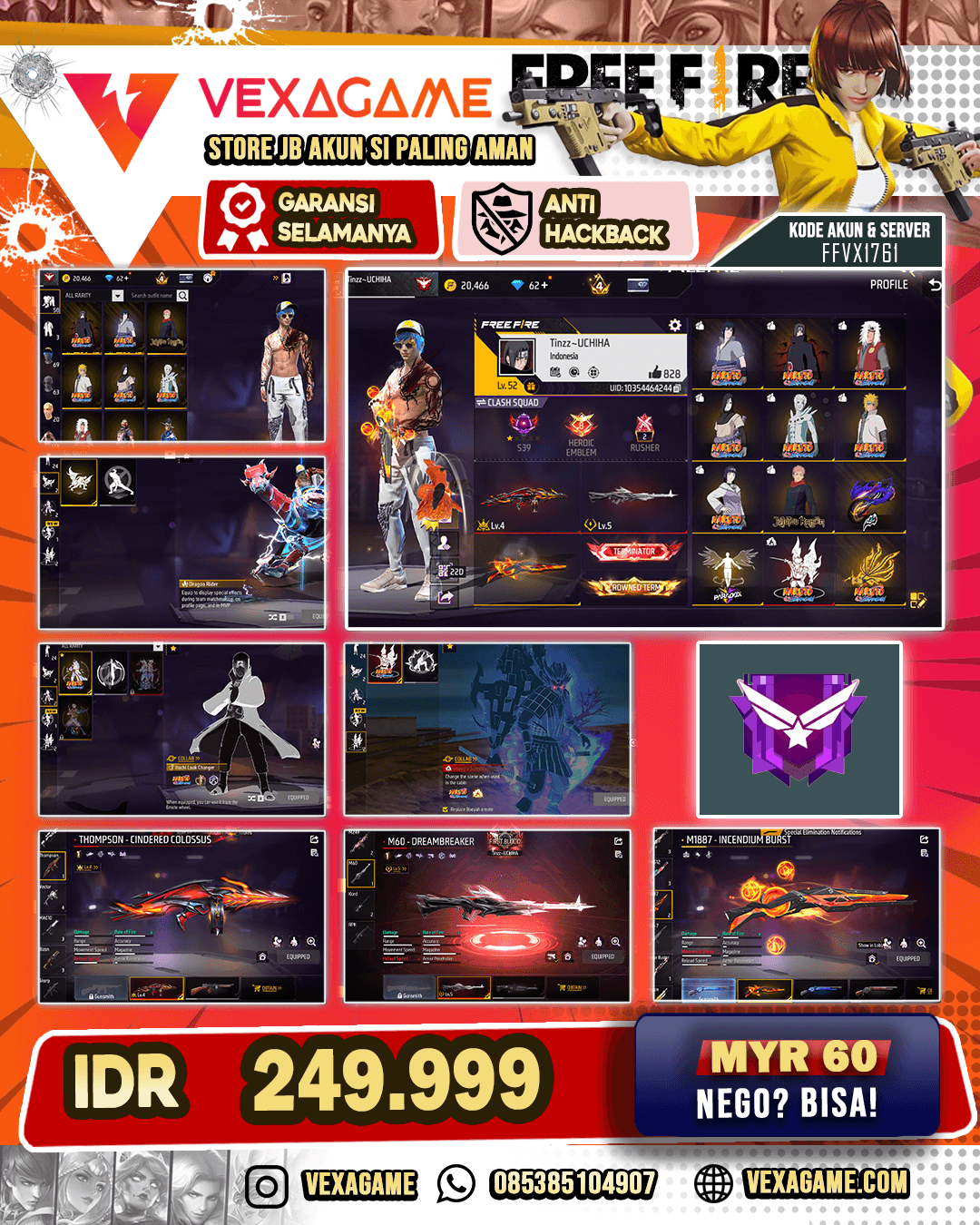 2 EVO | SG Meteor | Super Emote On | Animasi Lobby ON | Look Changer ON