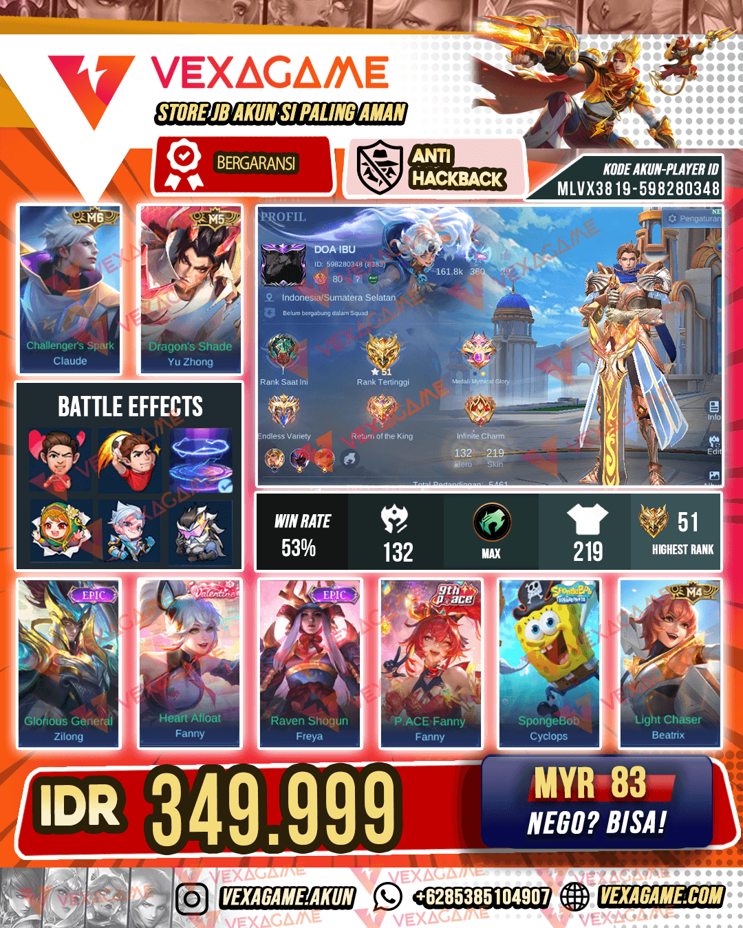 Claude M6 X Yu Zhong M5 | Recall Tas Tas | Emblem MAX & Hero MAX