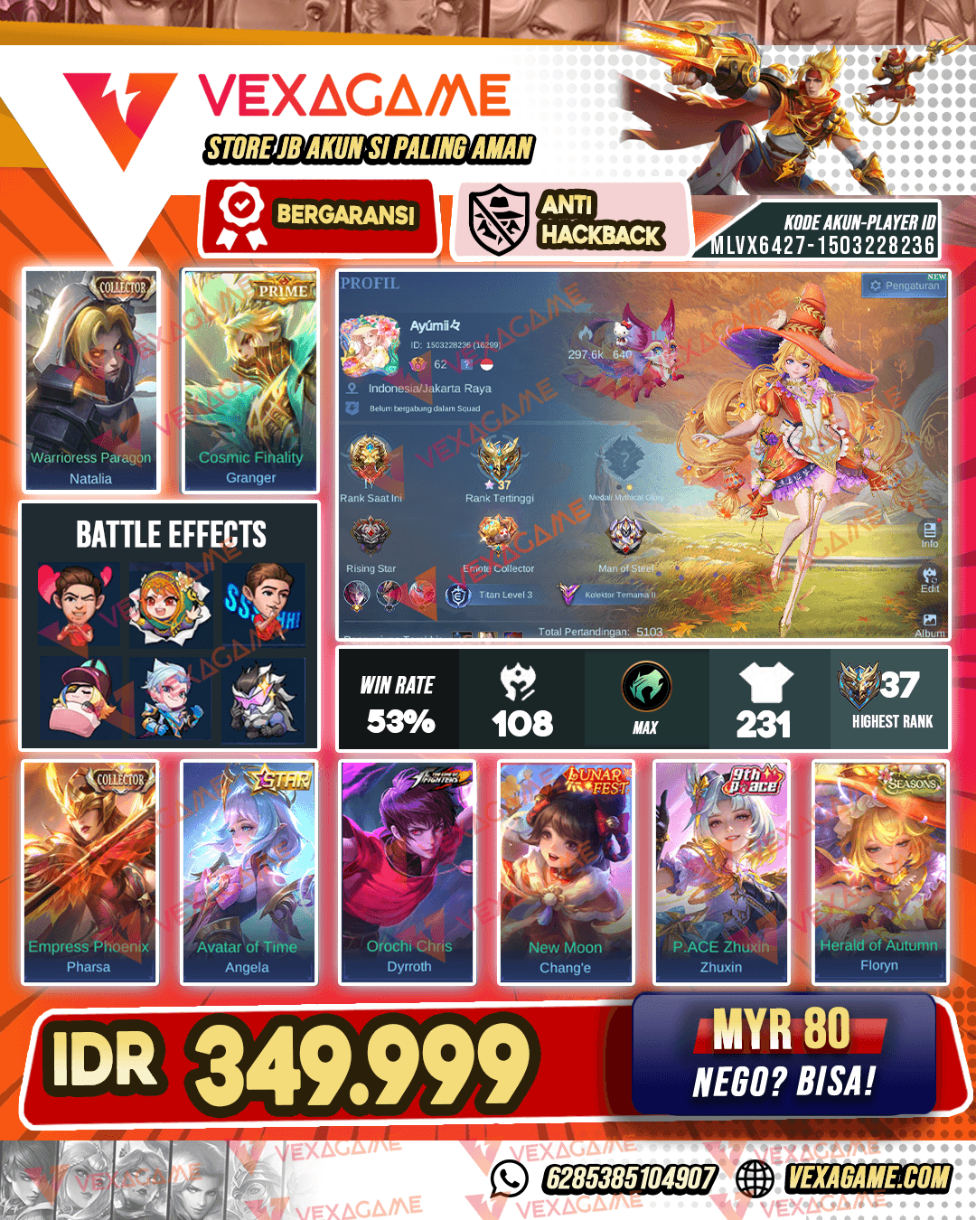 Floryn Seasons | Dyroth KOF | Pharsa Collector | Angela Annual STAR | Change Lunar Fest | Zuxin P.ACE | Embelm MAX