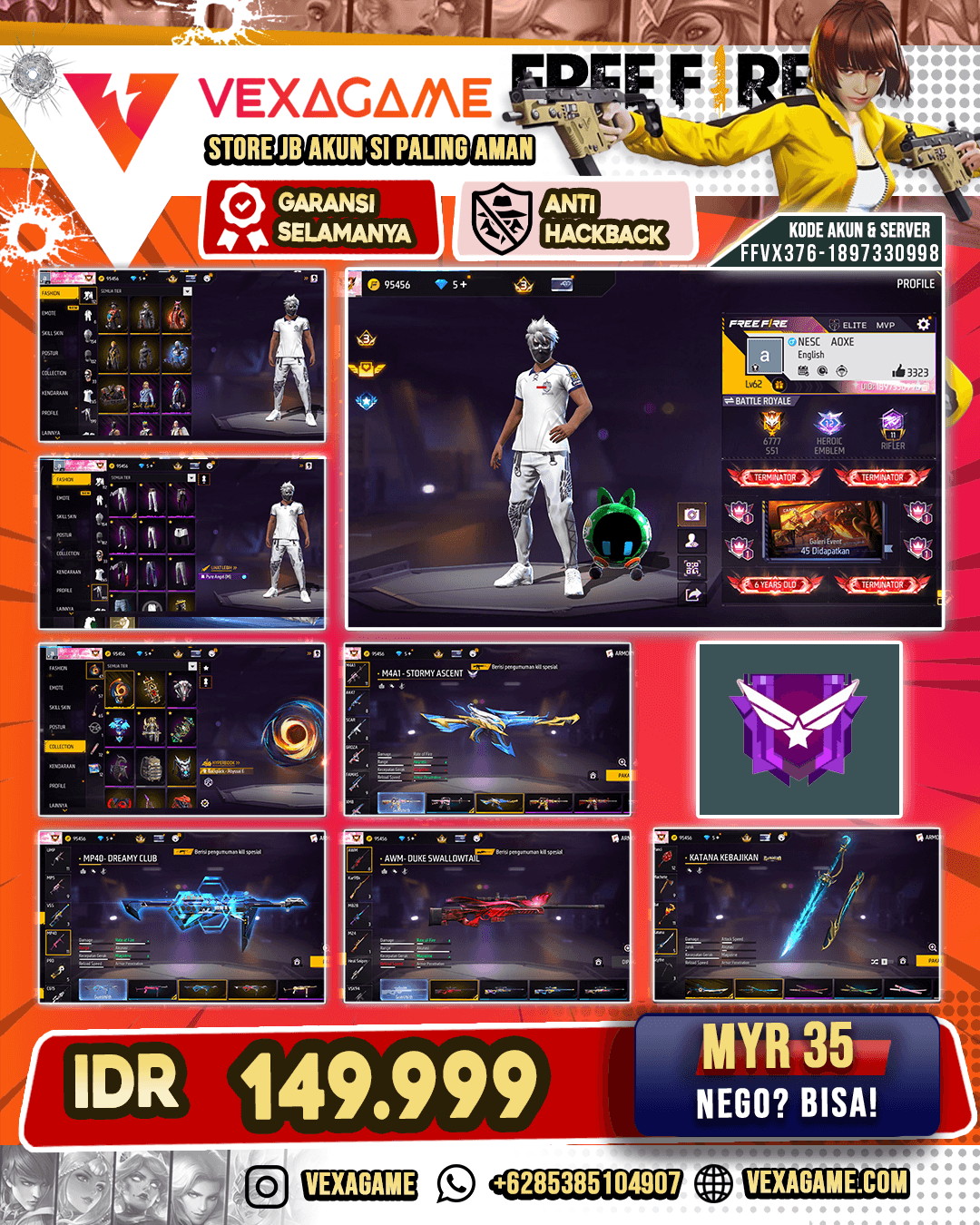 Akun Semi OLD | Vault 250++