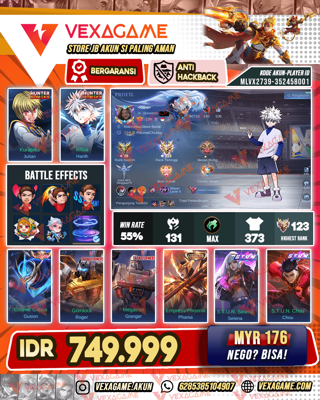 Harith + Julian HxH | Gusion Legend | Parsha Collector