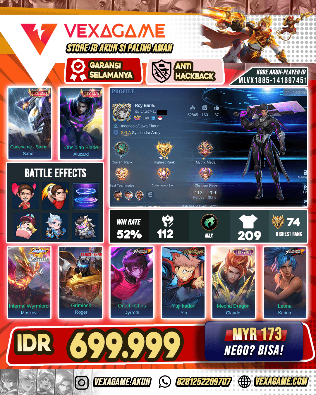 2 Legend | Moskov Allstar | Yin JJK | Dyrroht KOF | Recall Tas Tas