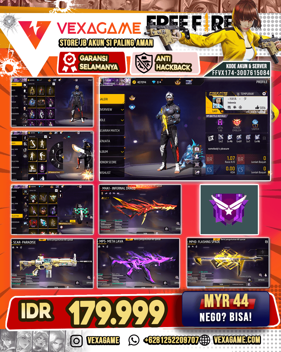 Bundle Bandit | Backpack Demon Slayer |  Infernal Draco Lv 3 | MP5 Meta Lava