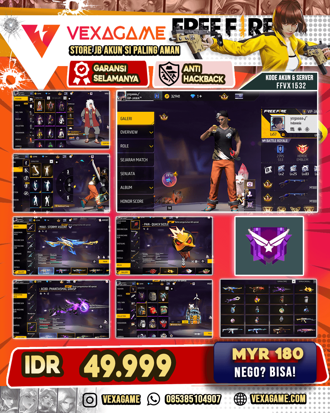 Bundle Jiraiya | M4A1 Stormy Ascent | MAC10 Golden Irisdescence | AC80 Phantasmal Grasp |