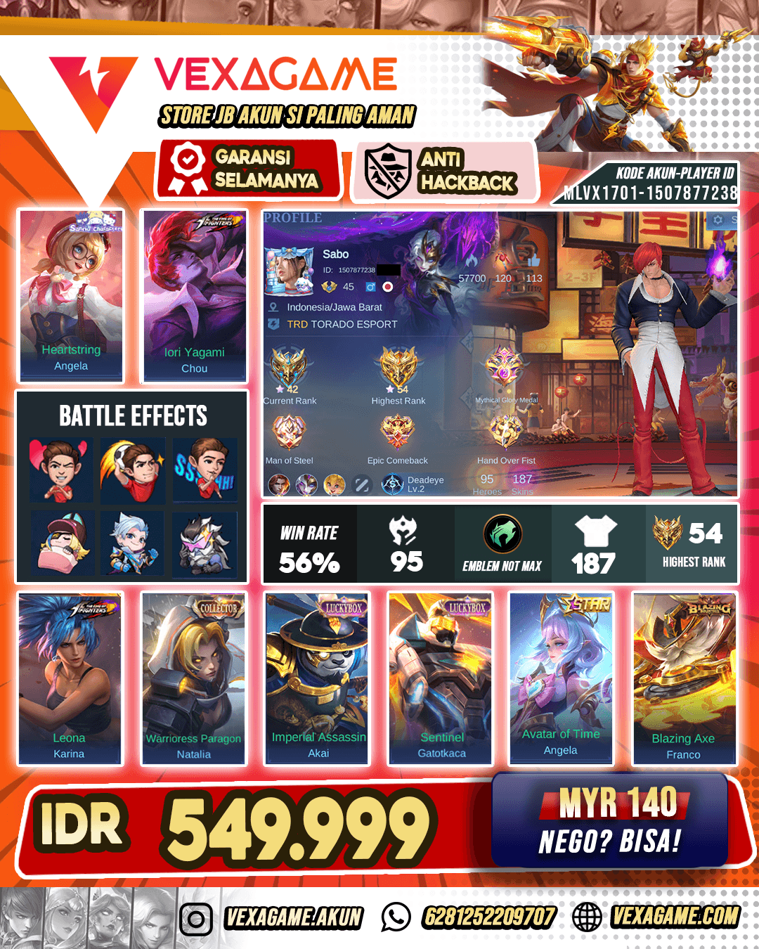 Chou KoF X Angela Sanrio