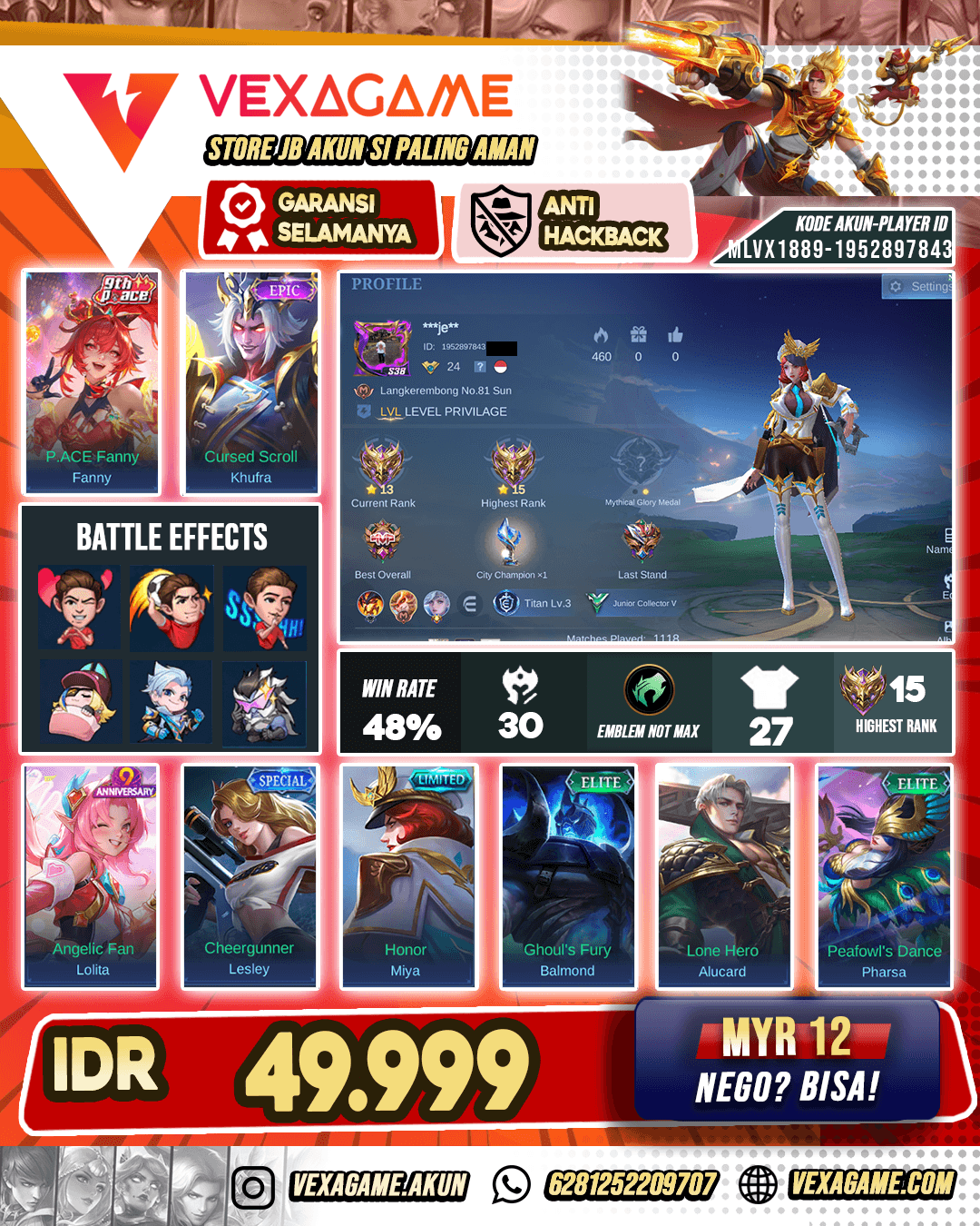 Fanny 9th X Lolita 9th | Akun Murah