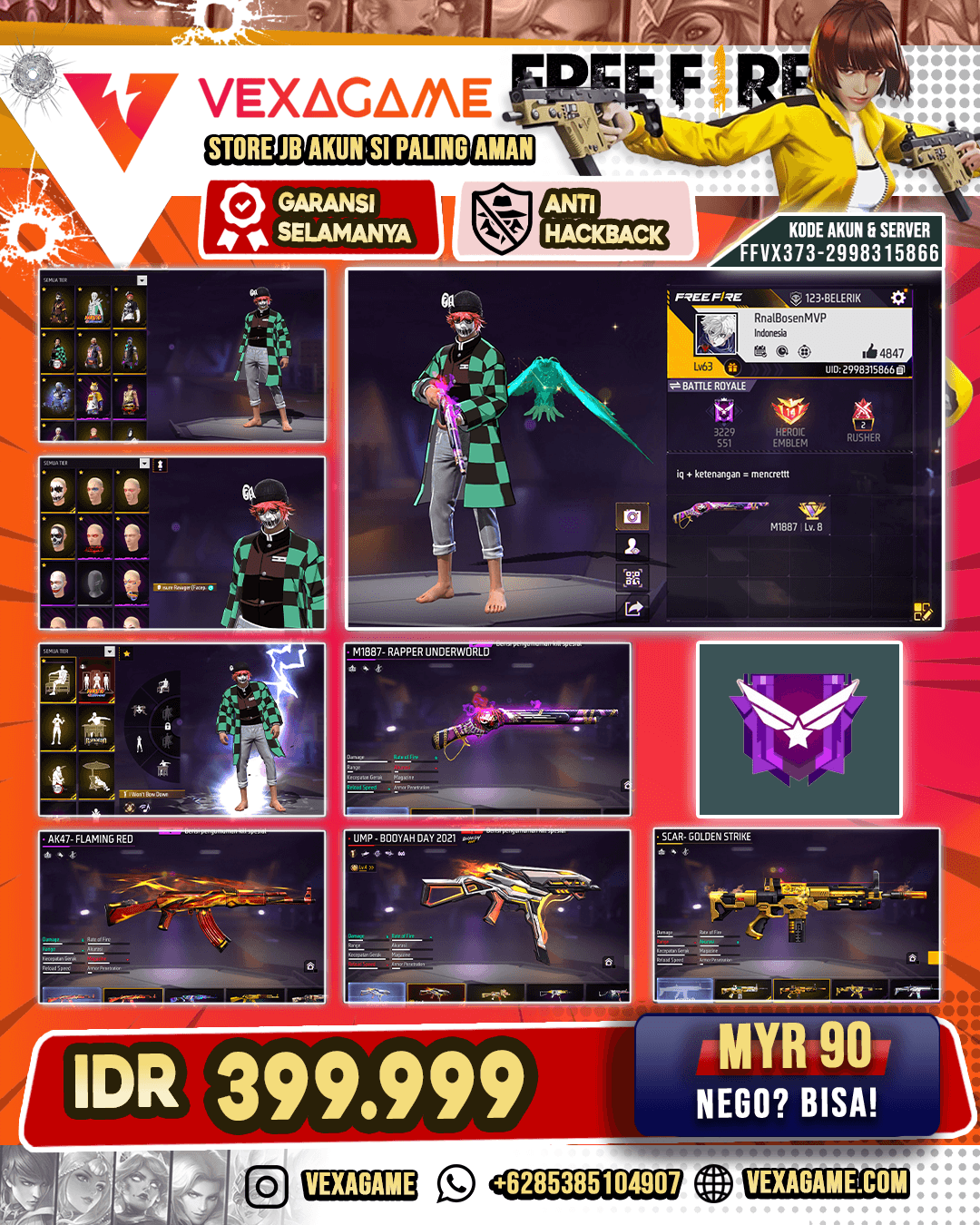 SG REAPER | 1 EVO | VAULT OTW 400 | FACE JOKER