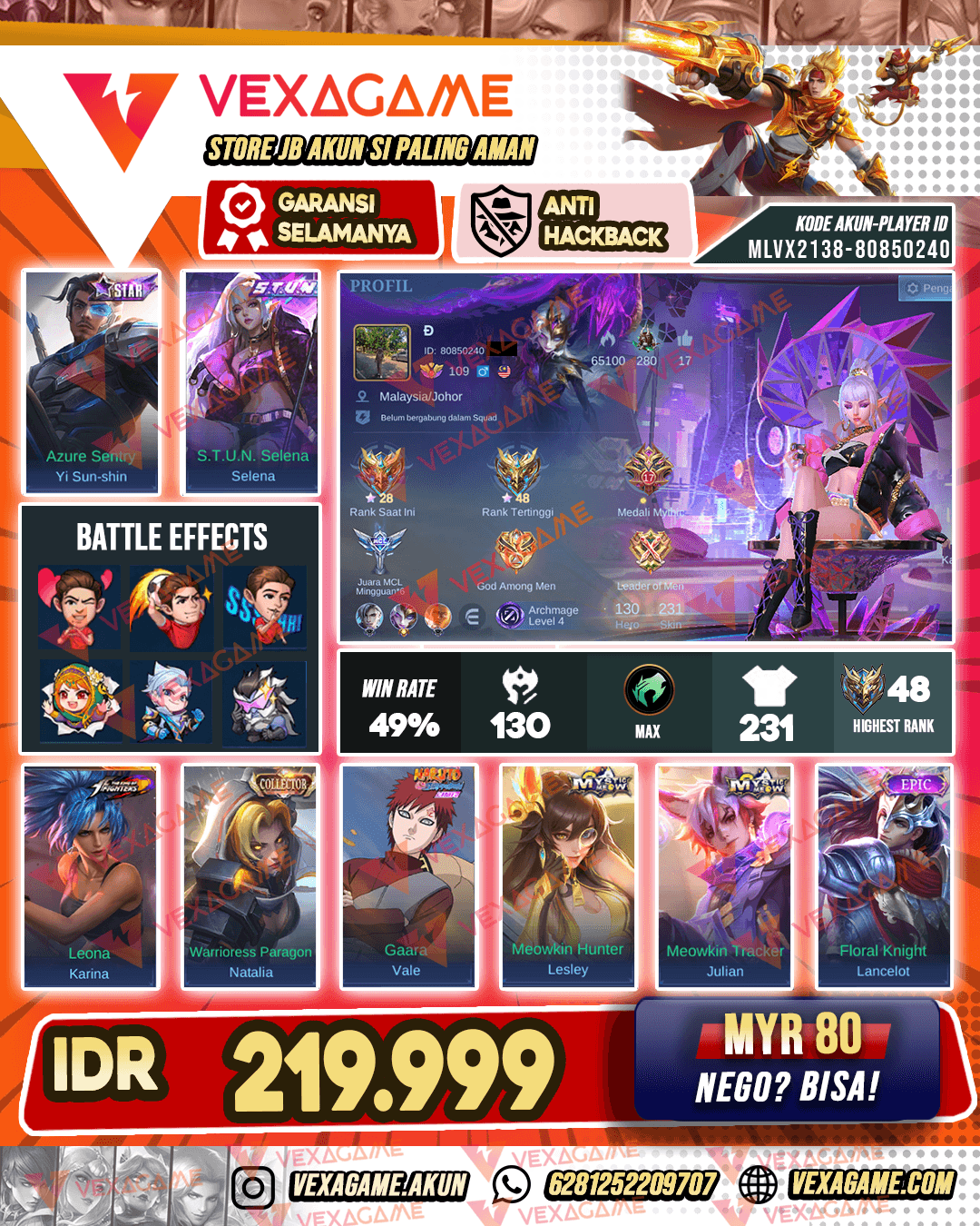Selena STUN Emblem + Hero MAX