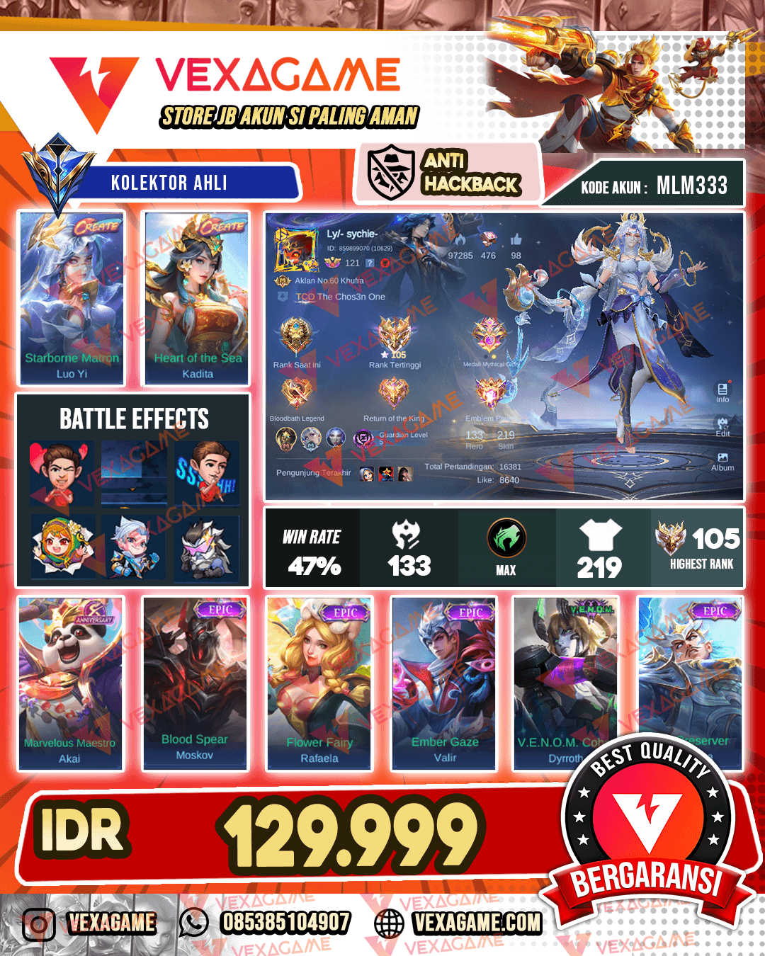Luo Yi Create X Kadita Create | Emblem MAX & Hero MAX