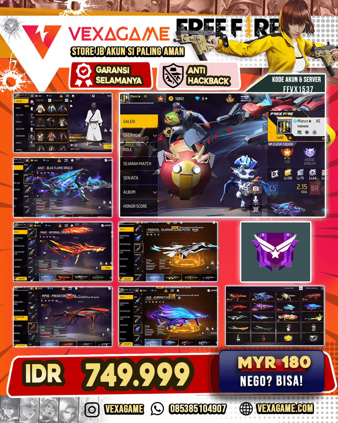 7 EVO 3 MAX (FIST, BLUE FLAME DRACO & STERLING CONQUEROR) | VAULT 250++