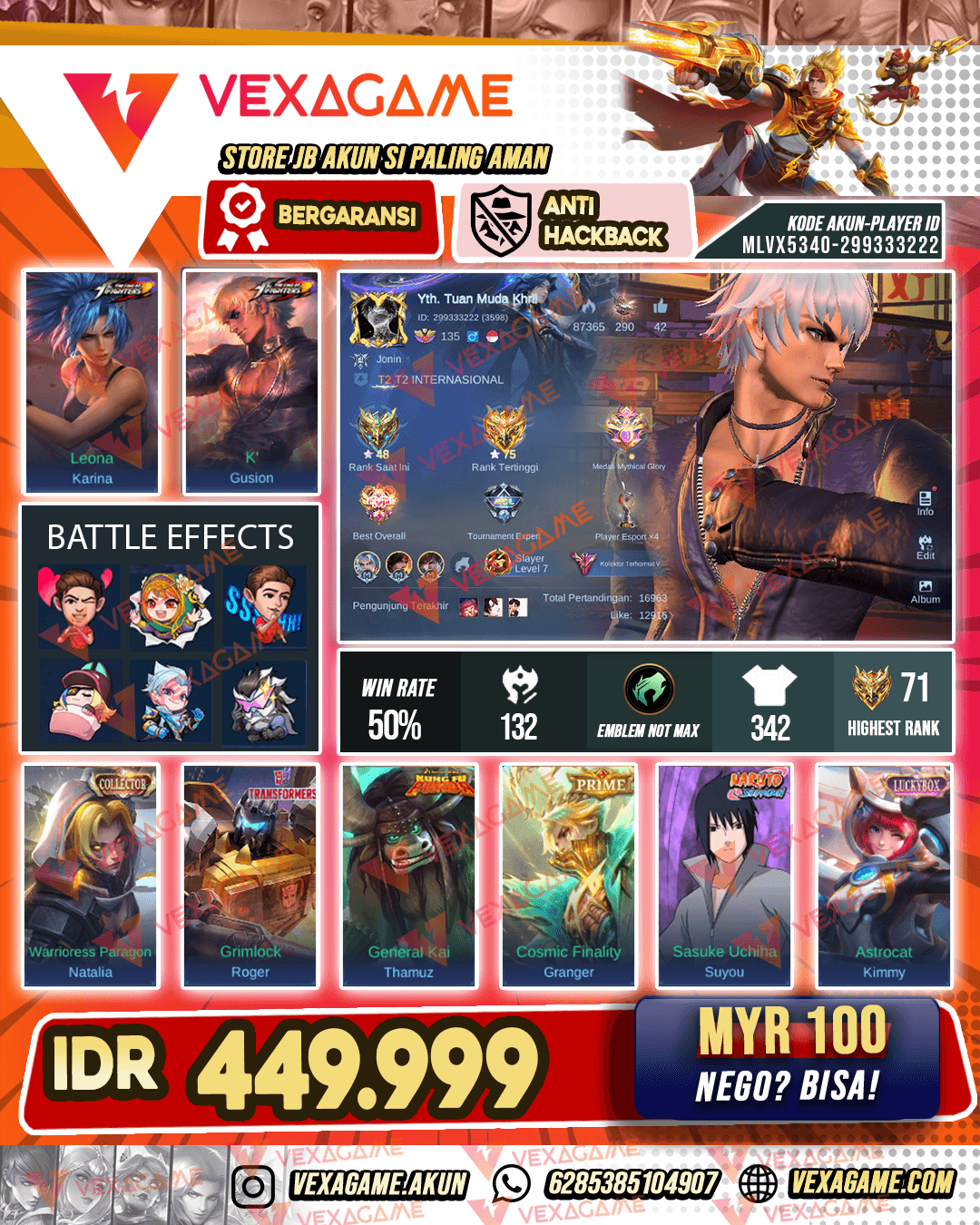 Suyou Sasuke Gusion KOF