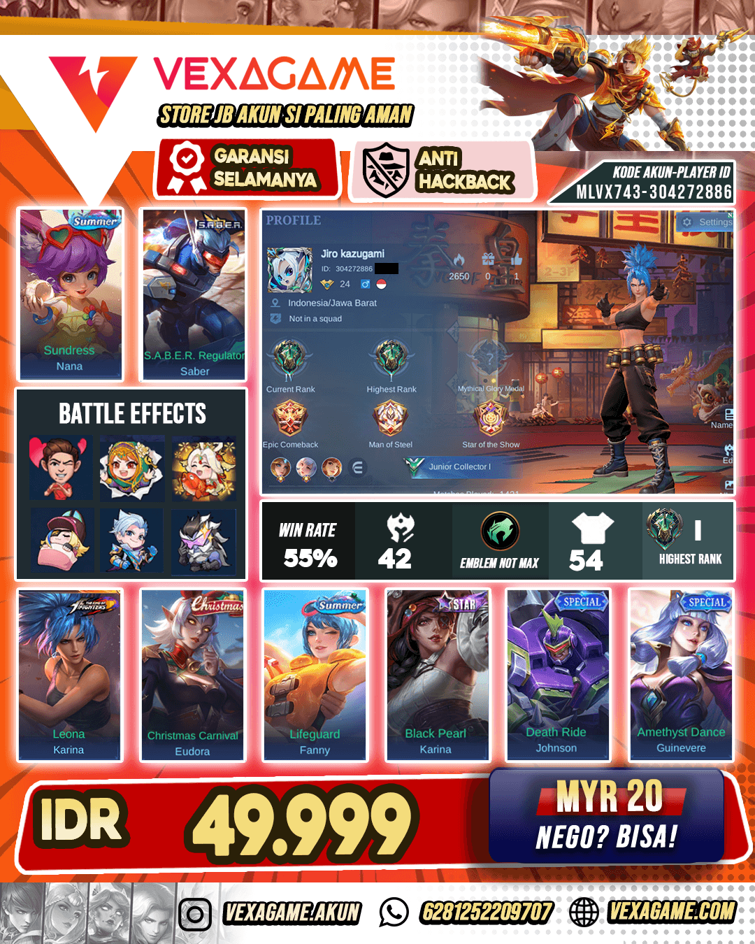 Karina KOF Murah Meriah