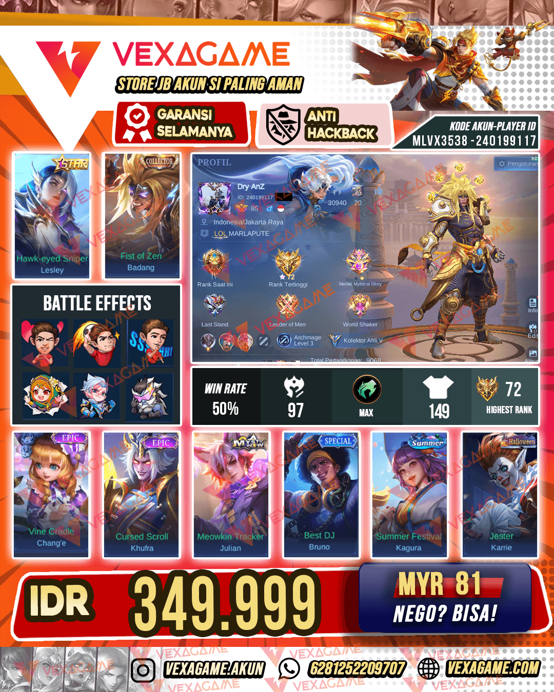 Badang Collector | Lesley Star Kuning
