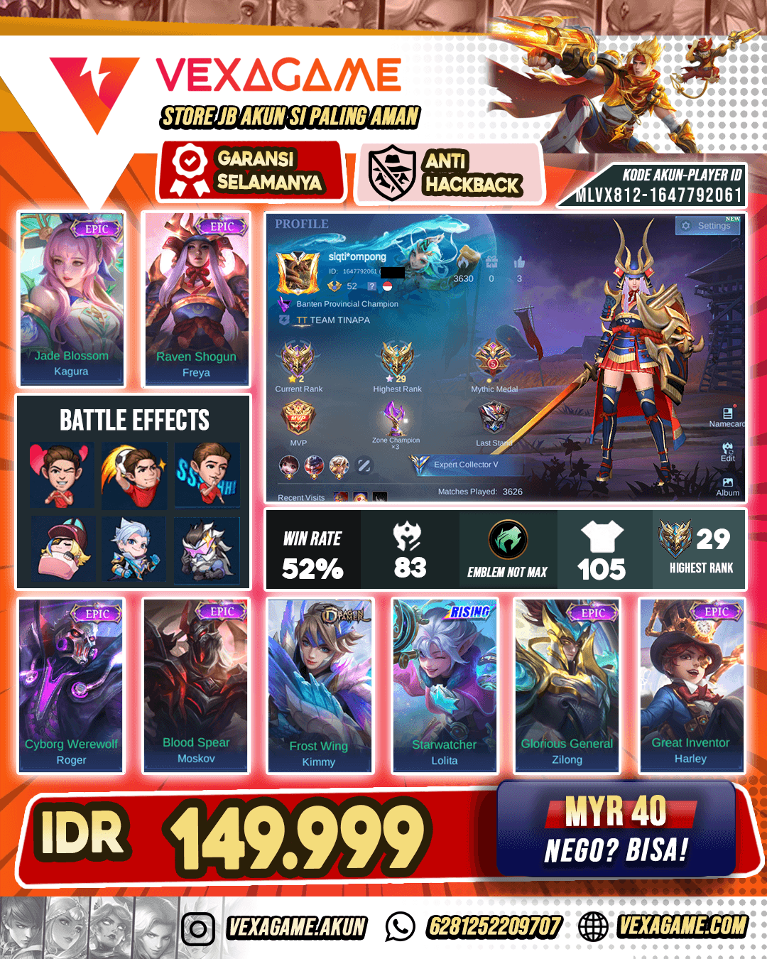 Freya Epic Murah