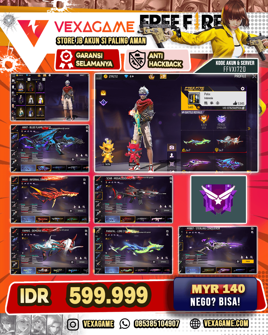 7 EVO | 2 EVO MAX FAMAS & PARAFAL | EVO AK47 OTW MAX | SG 5 RASA | SG TEROMPET | VAULT 200++