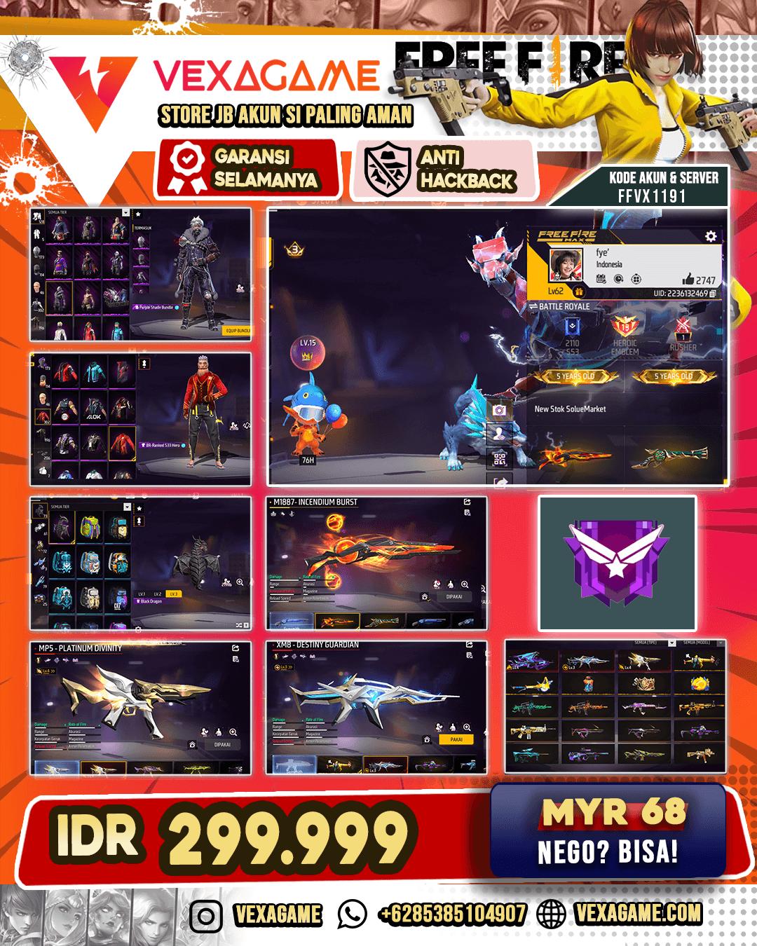 SG METEOR | SG TROMPET | EVO AK47 DRACO | EVO XM8 DISTINY | EVO MP5  PLATINUM | VAULT  300++