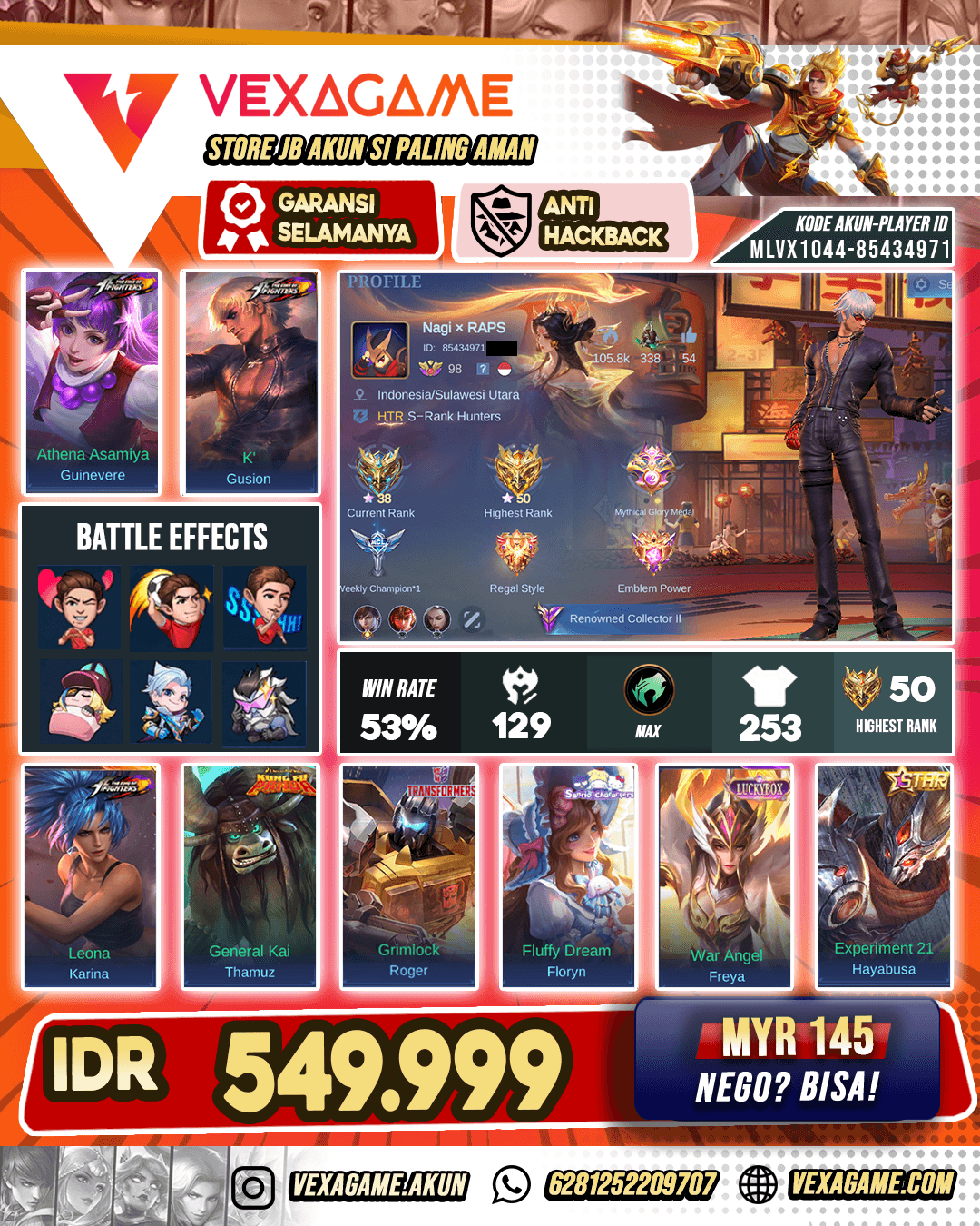 Gusion KoF X Guinevere KoF