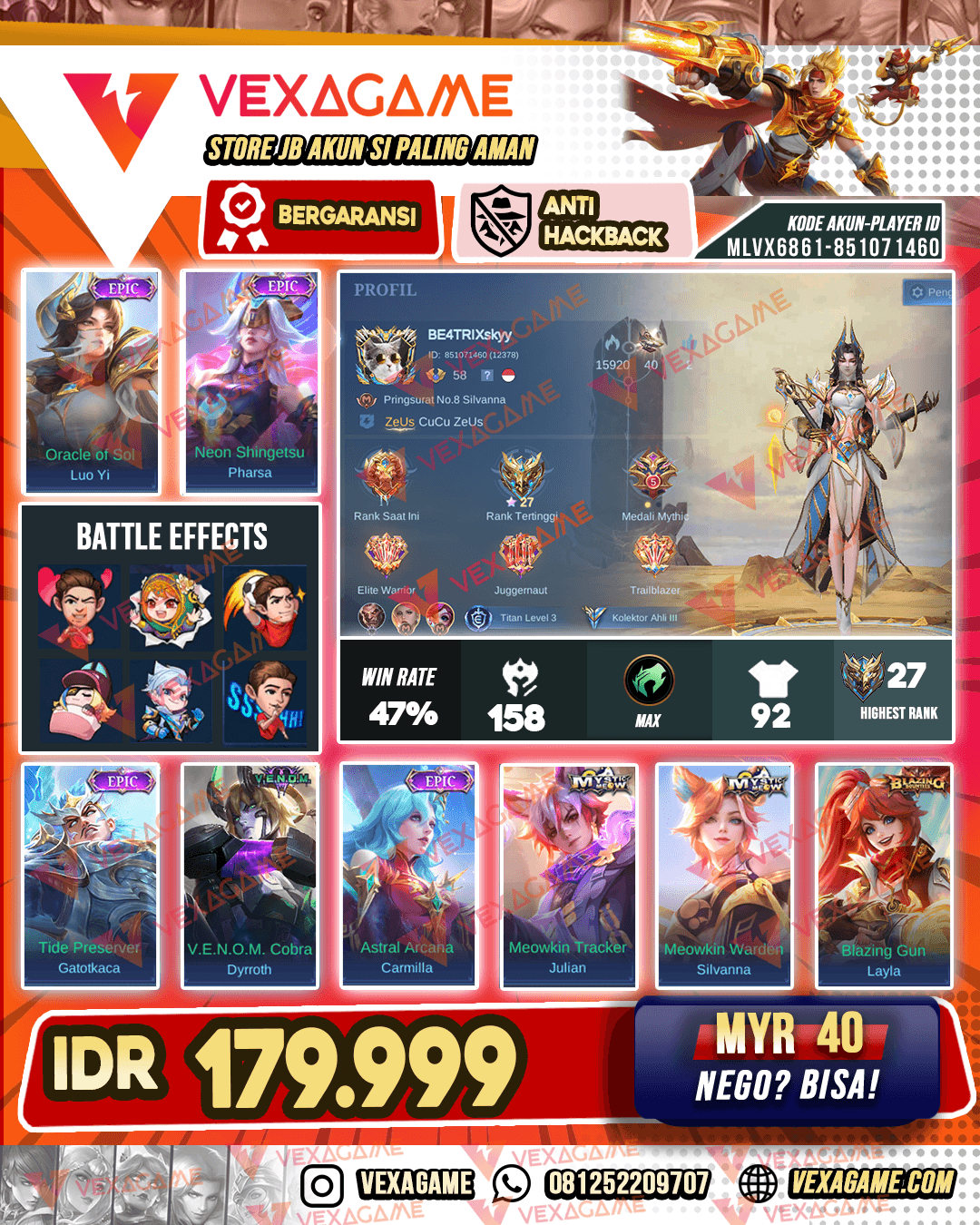 Luo Yi Epic X Pharsa Epic | Emblem MAX