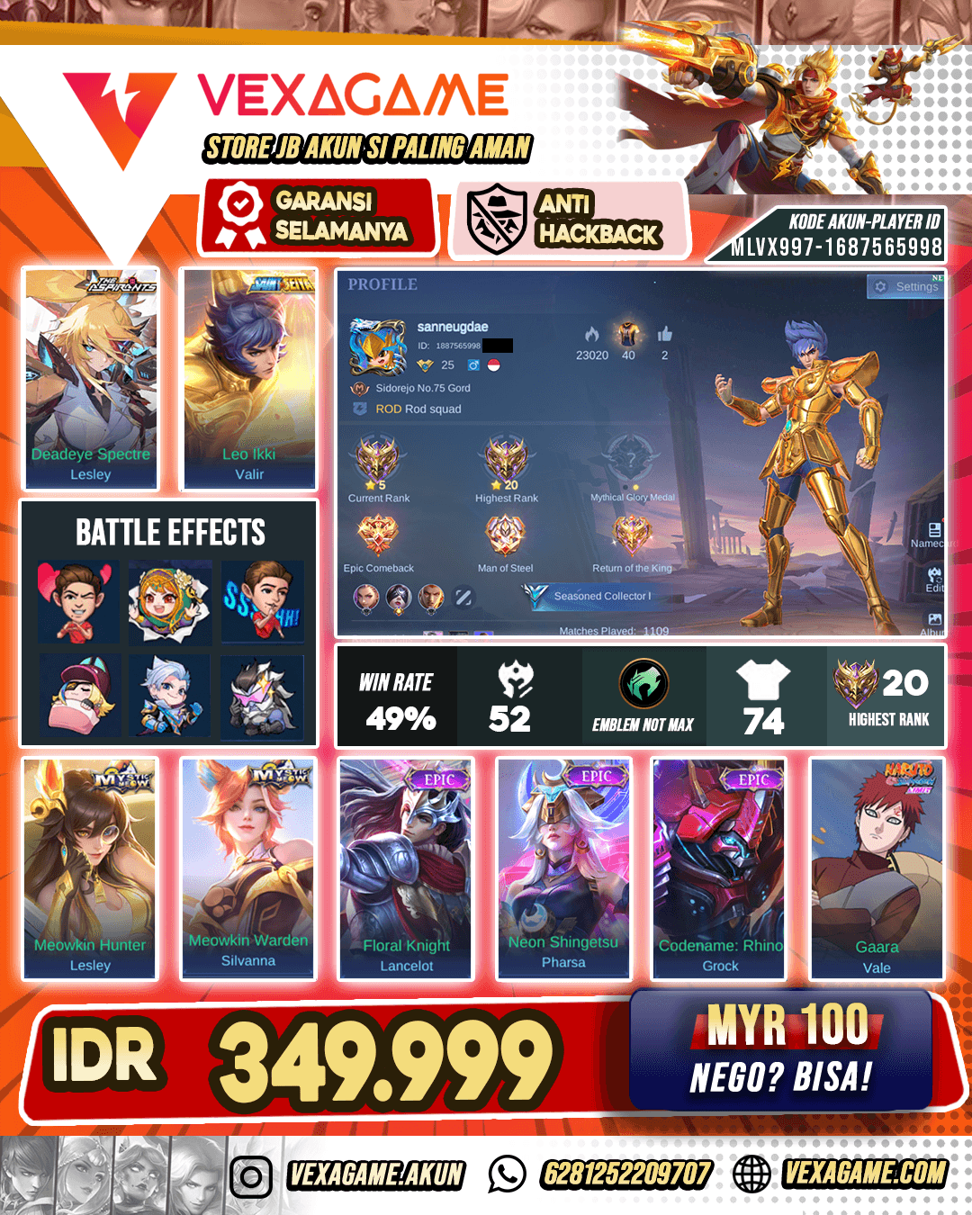 Valir Saint Seiya GOLD } Lesley Asphirant