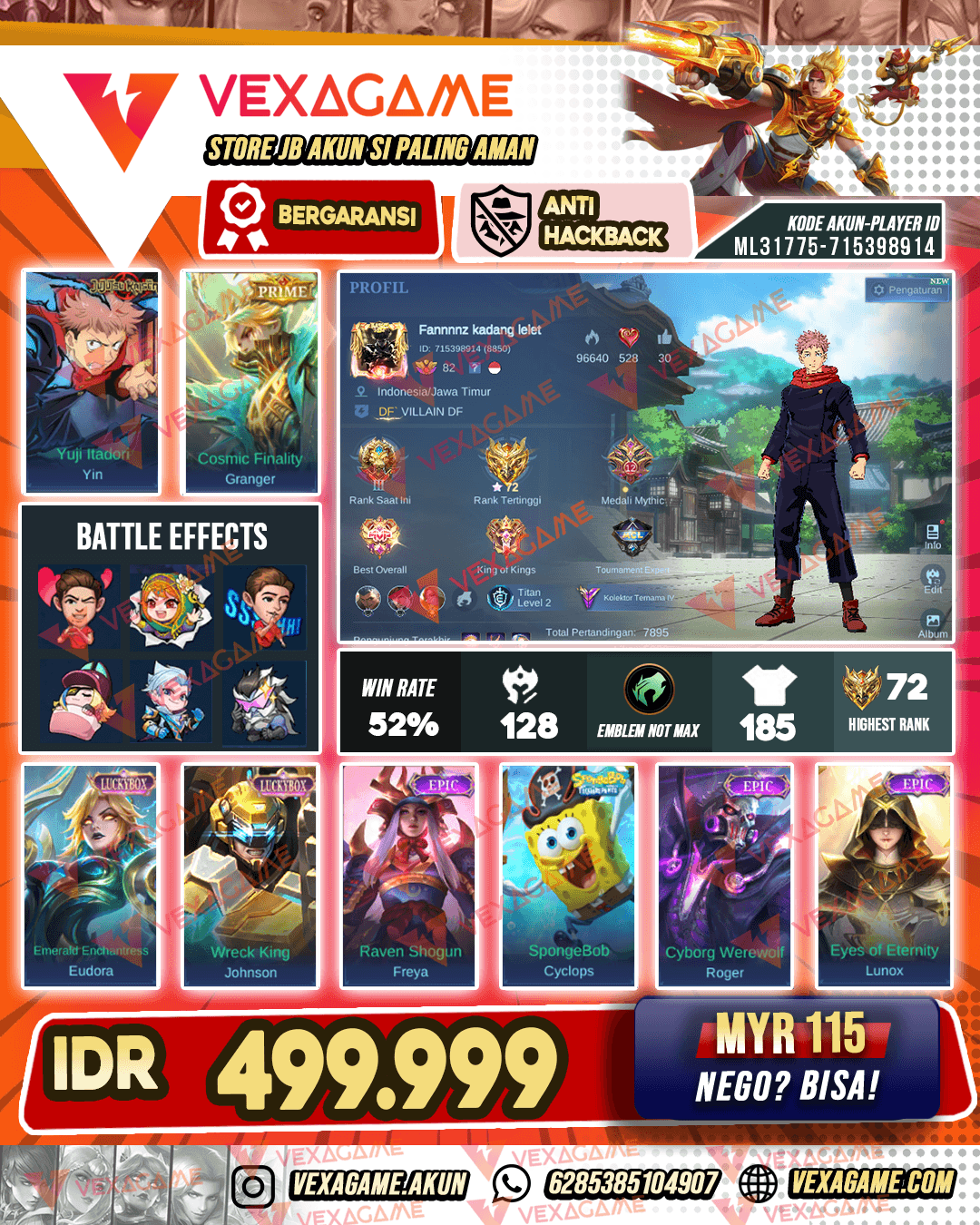 Yin JJK  | 2 Luckybox | Emblem MAX