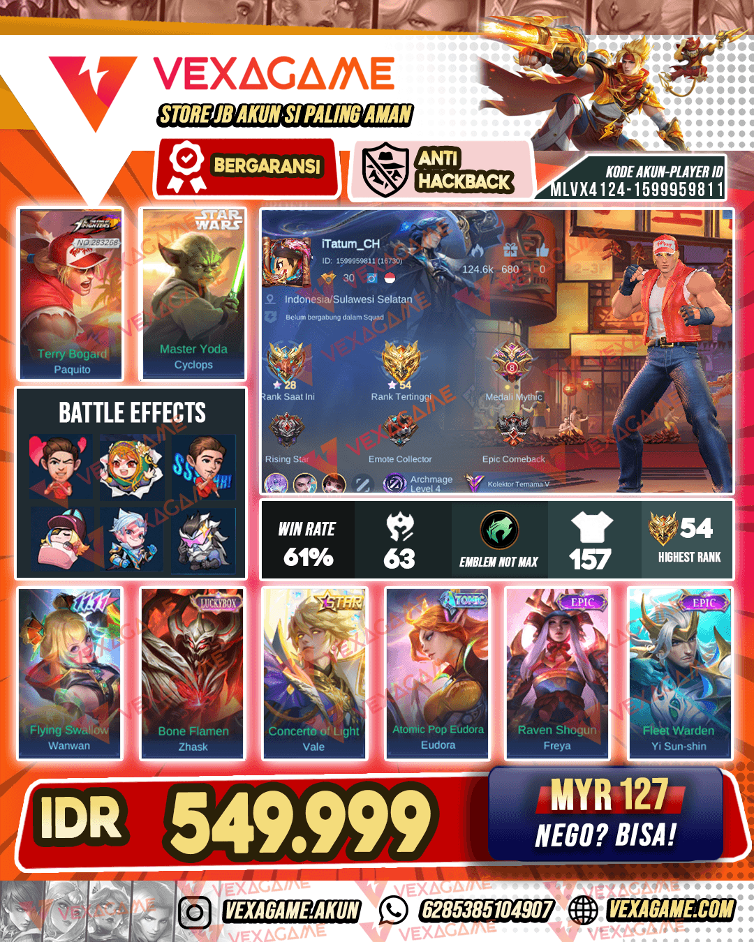 Paquito KOF | WanWan 11.11 | Cyclops Starwars