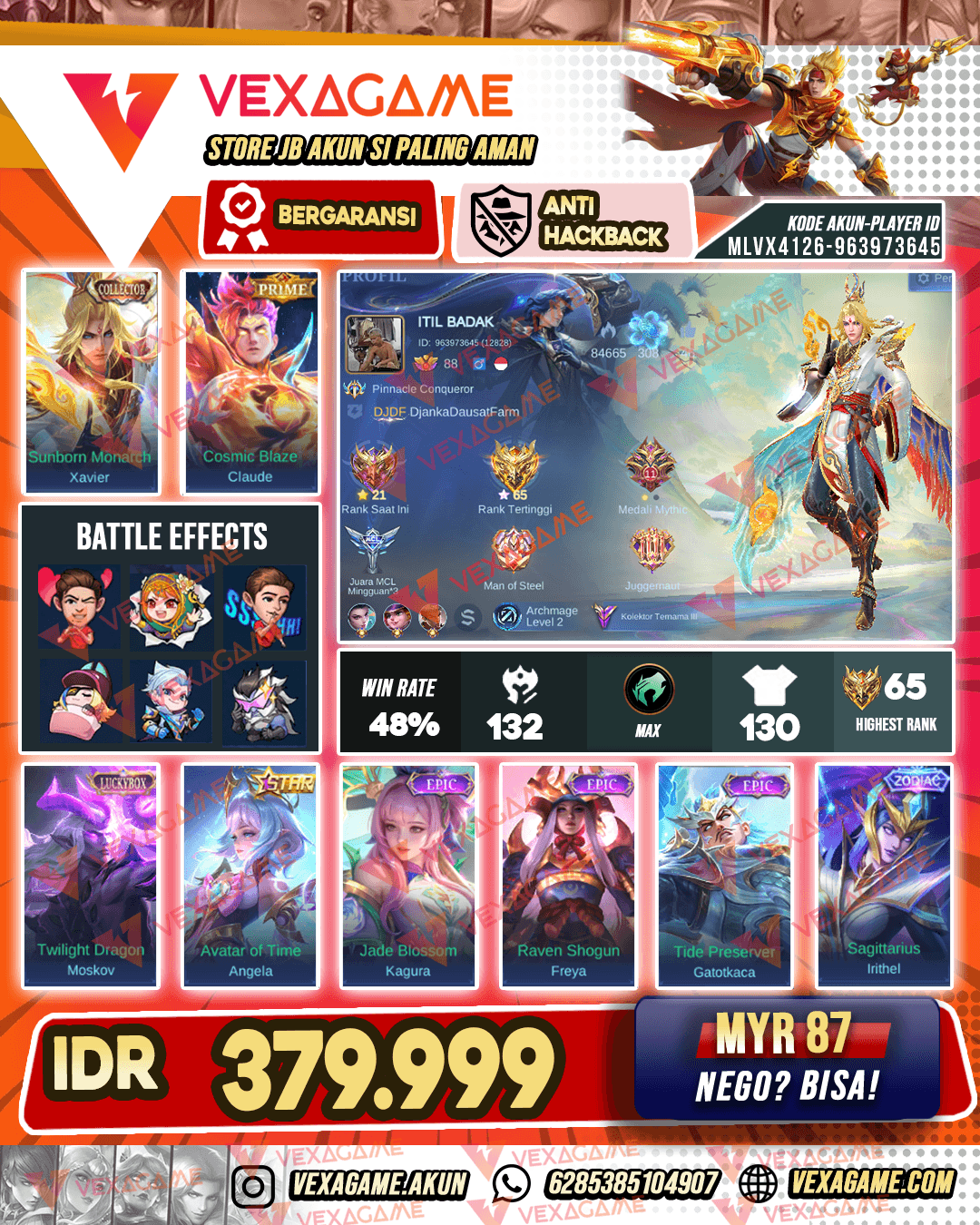 Xavier Collector | Claude Prime | Angela Star Kuning
