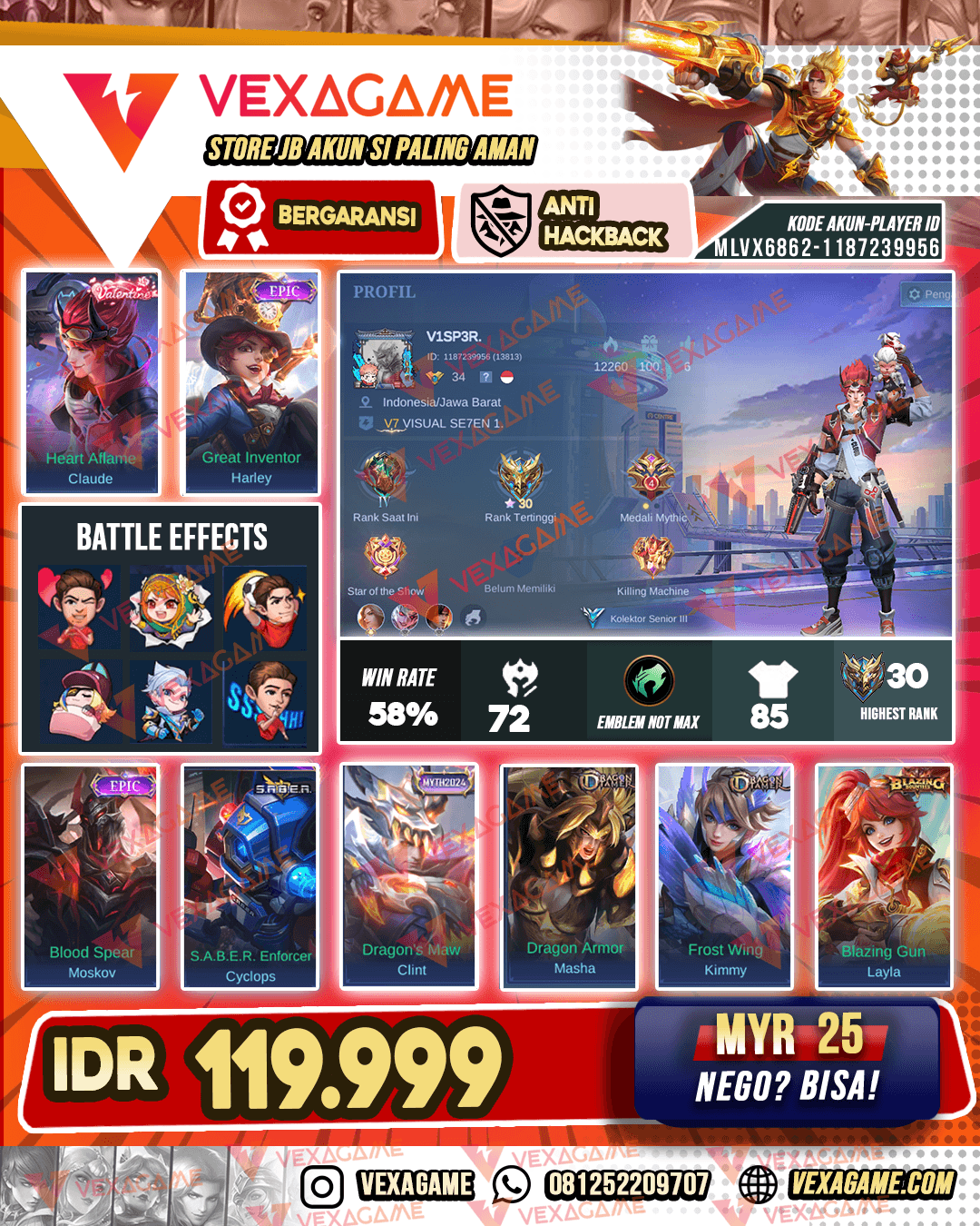 Claude Valentine X Harley Epic