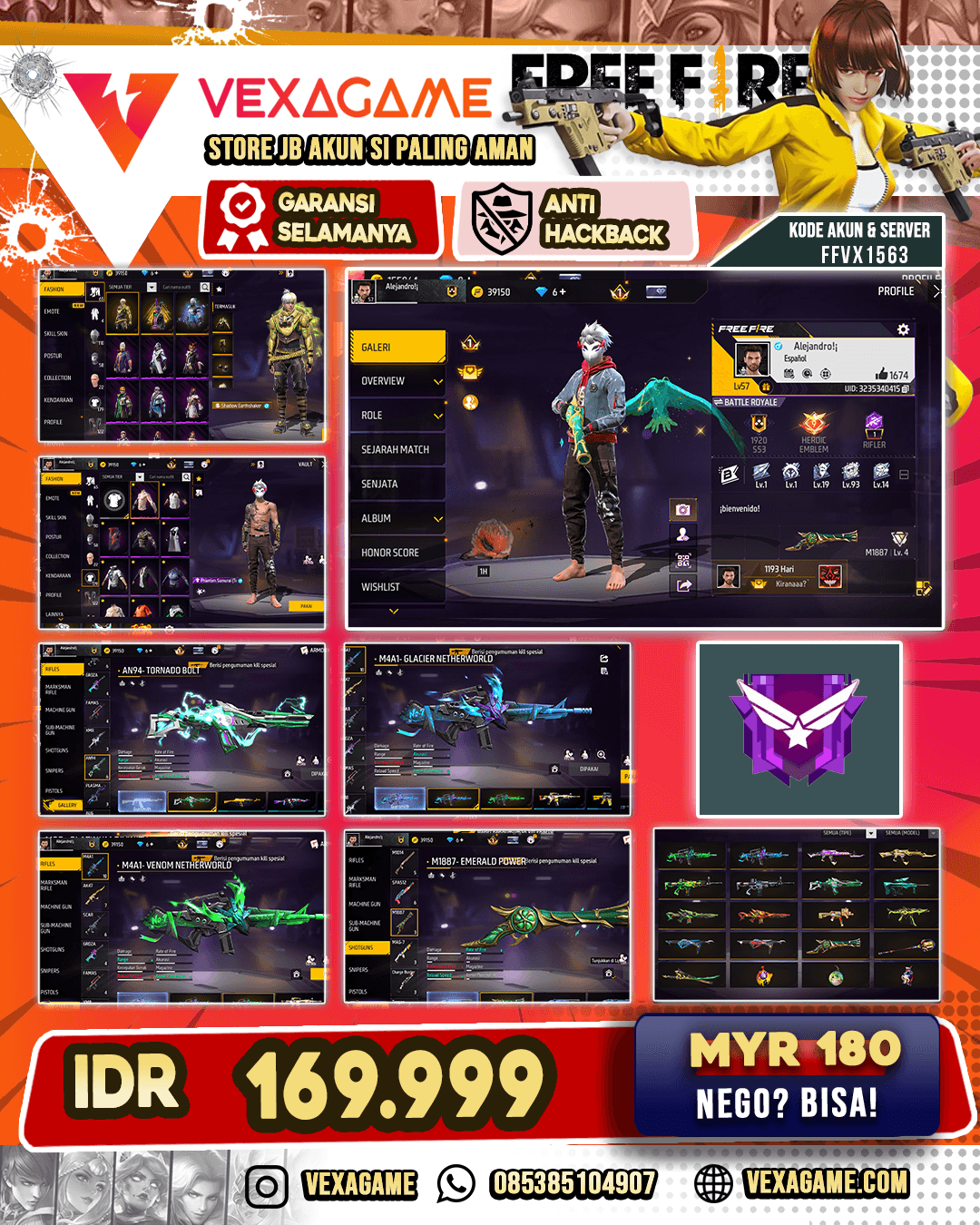 M4A1 2 Rasa | AN94 Tornado Bolt | UMP Grizzly Papercut | SG Terompet