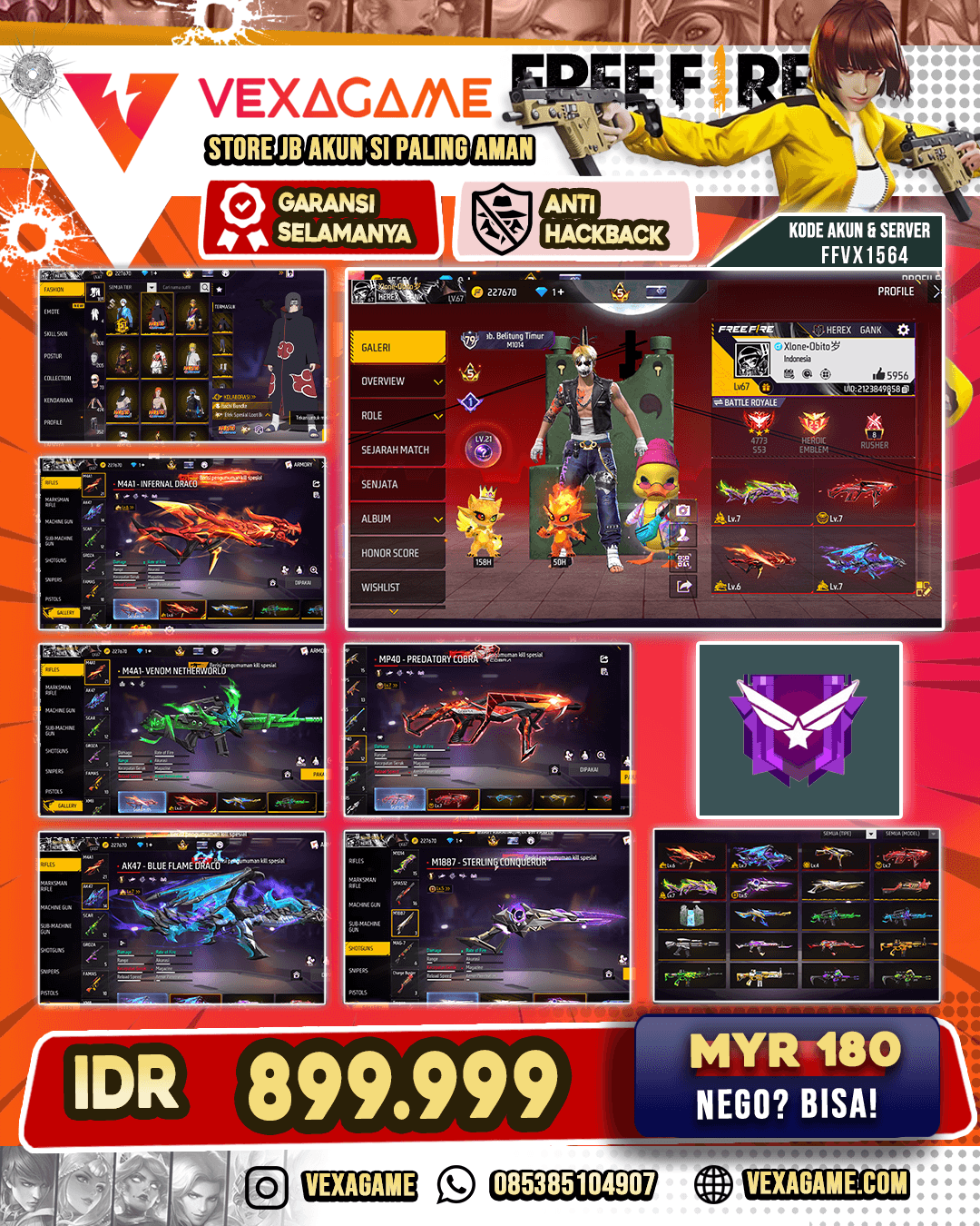 AKUN GAGAH | 6 Bundle Naruto | 6 EVO | 3 MAX | Vault 450+