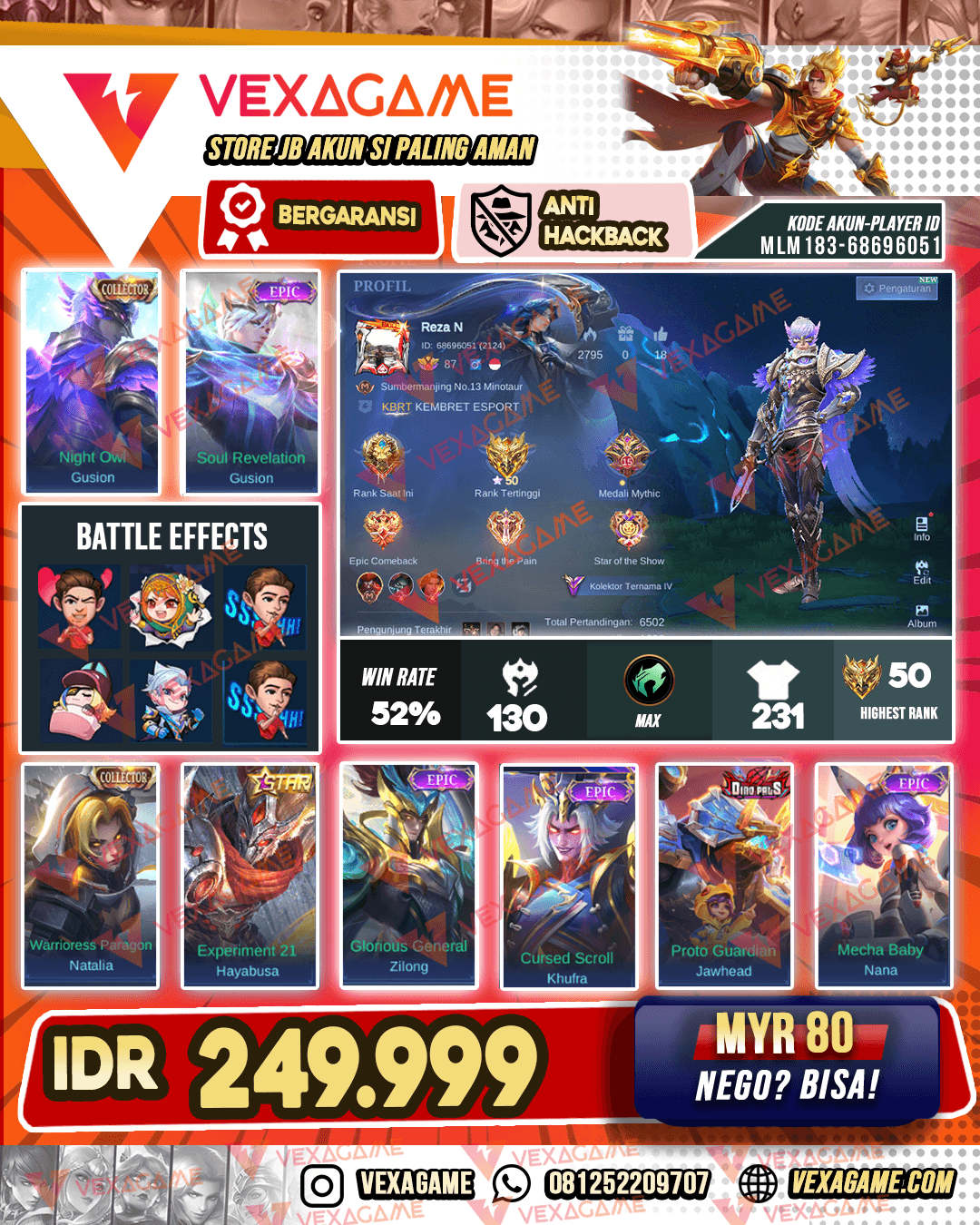 Gusion Collector X Gusion Epic