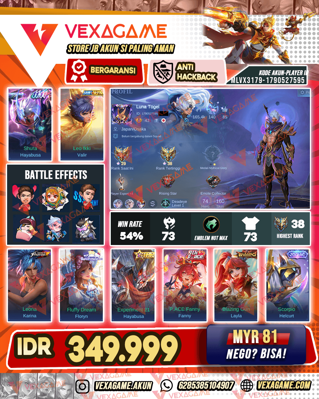 Hayabusa 11.11 | Hayabusa Annual Star | Valr Saint Seiya Gold