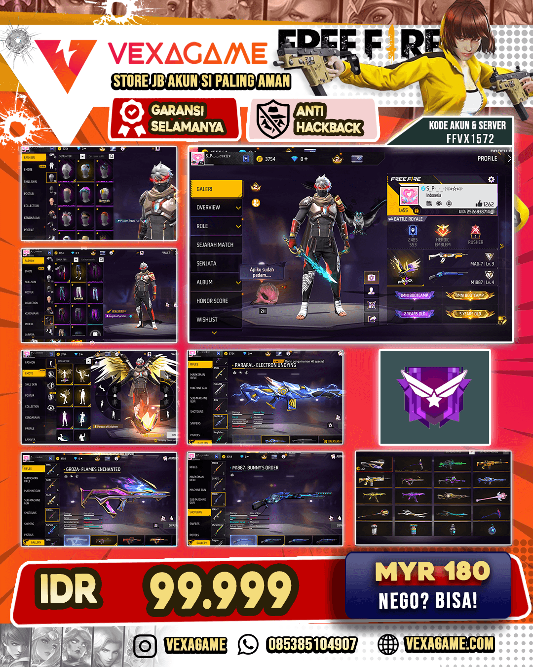 P90 EVO LV 2 | SCAR PARADISE  | PARAFAL ELECTRON UNDYING | SG2 3 RASA | KATANA 4 RASA | VAULT 150+