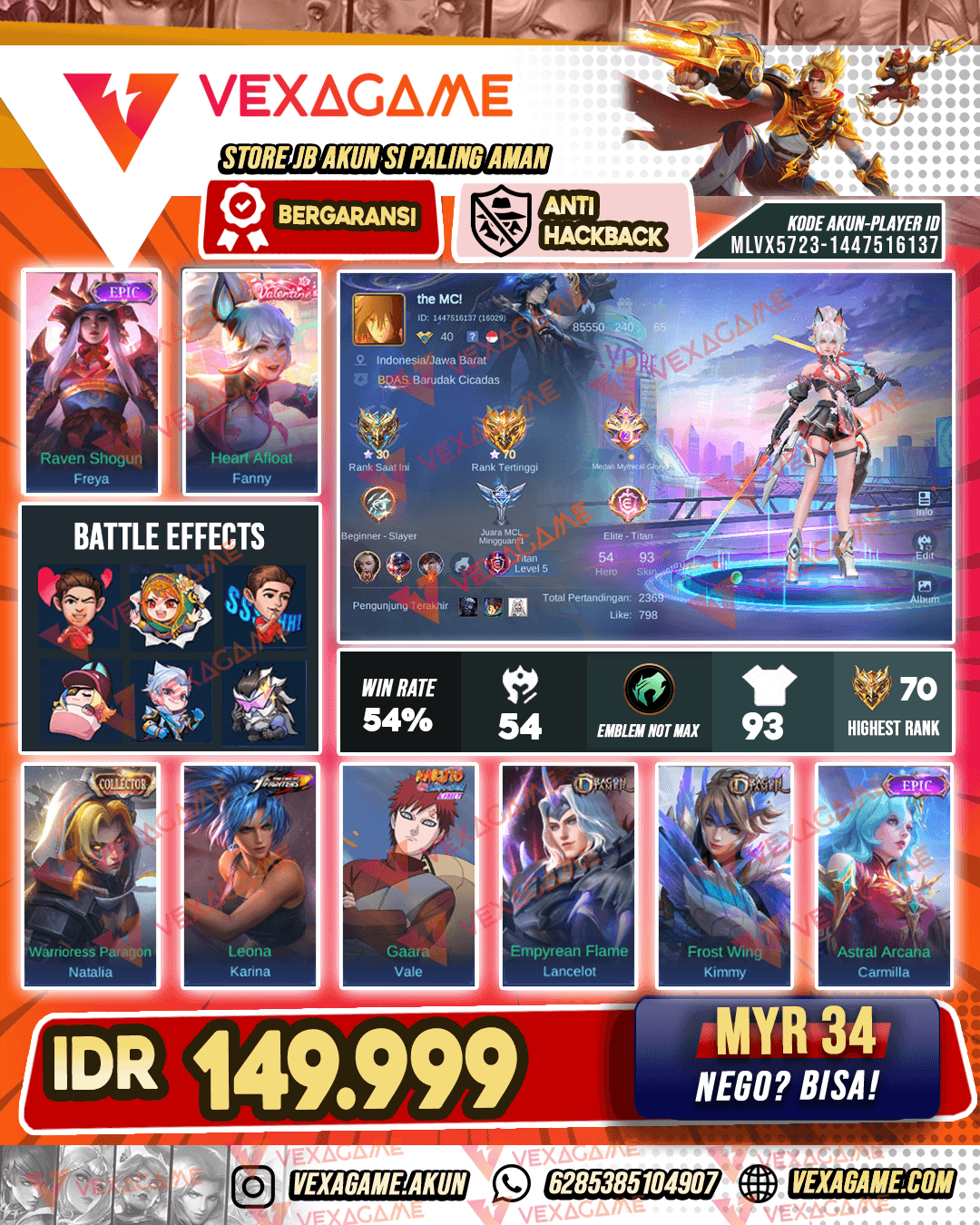 Fanny Valentine | Freya Epic | 4 Dragon Timer