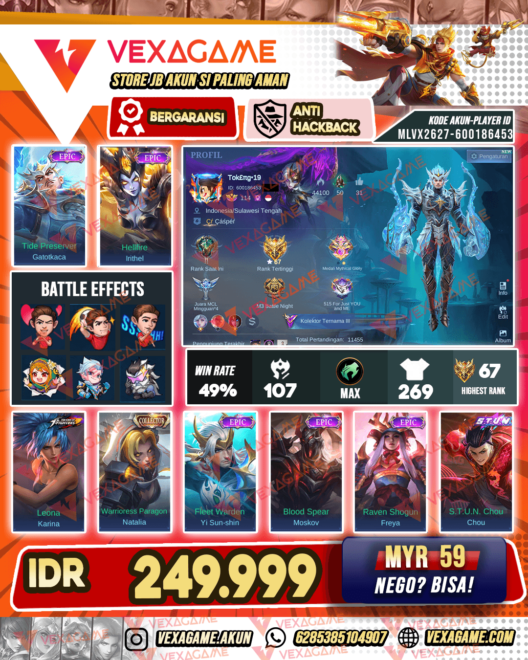 Gatotkaca Epic | Irithel Epic | Emblem MAX