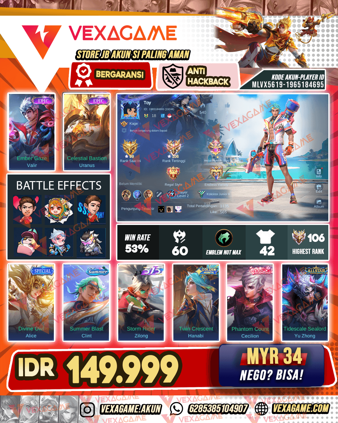Akun Murah | Ex Immortal