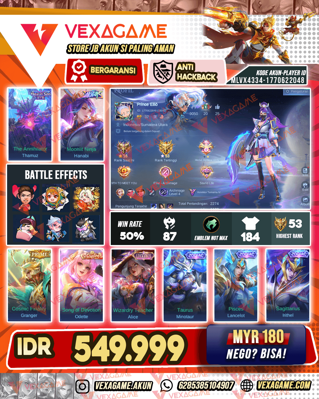 Odette Valentine | Hanabi All Star | Thamuz 11.11 | 6 Zodiac