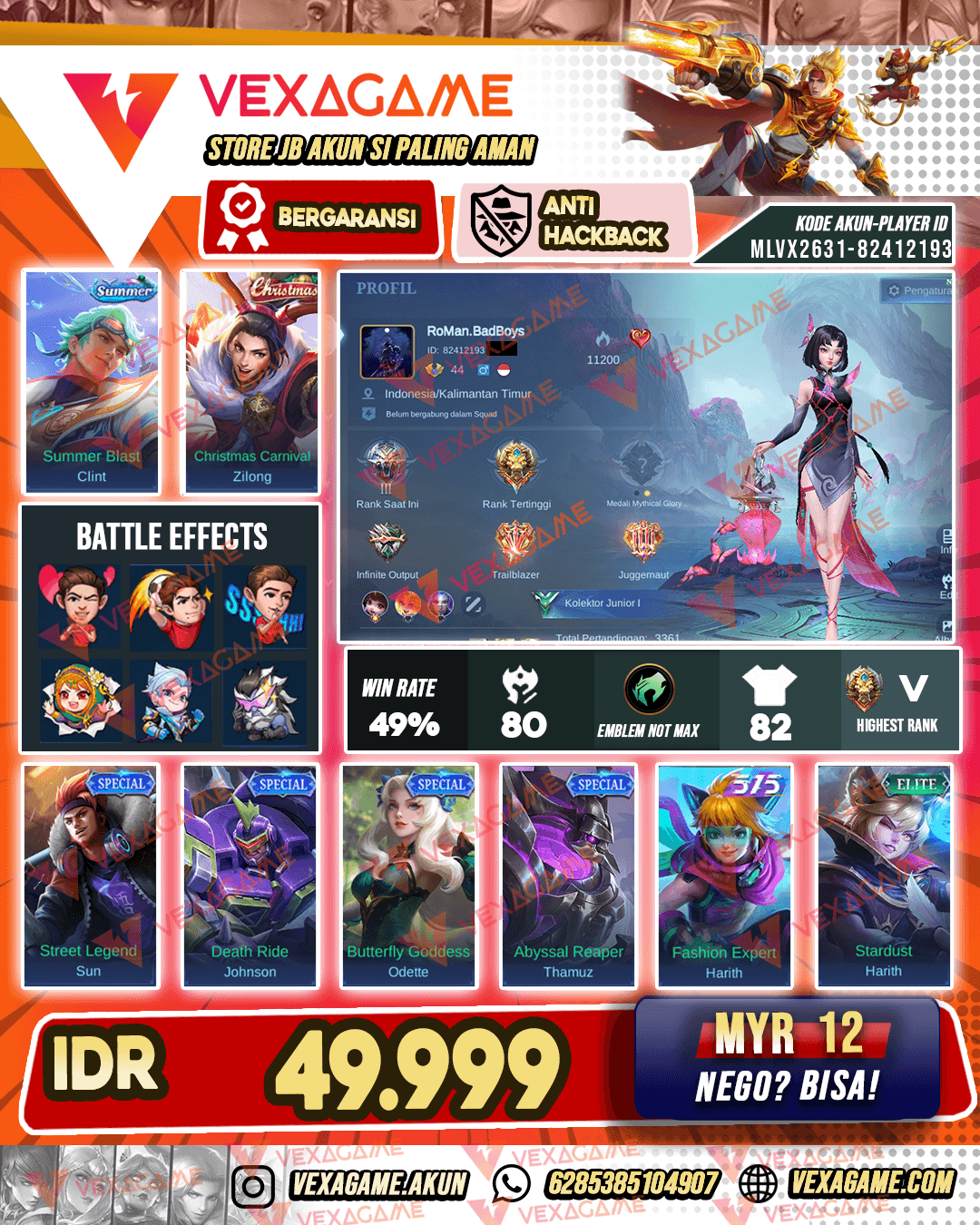 Akun murah harga pelajar