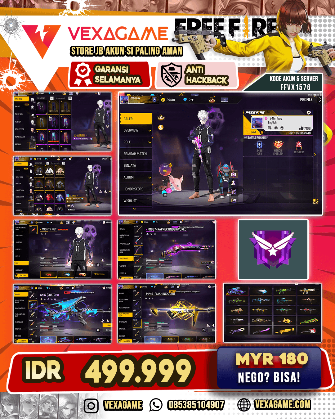 SG RAPPER | AK EVO LV 4 | FIST  2 RASA | SPEK GAGAH BLUE LOCK ON | VAULT 340+