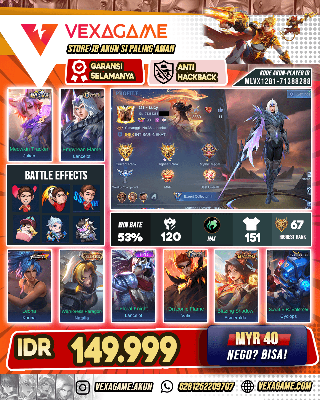 Lancelot Dragon Tamer X Karina KoF