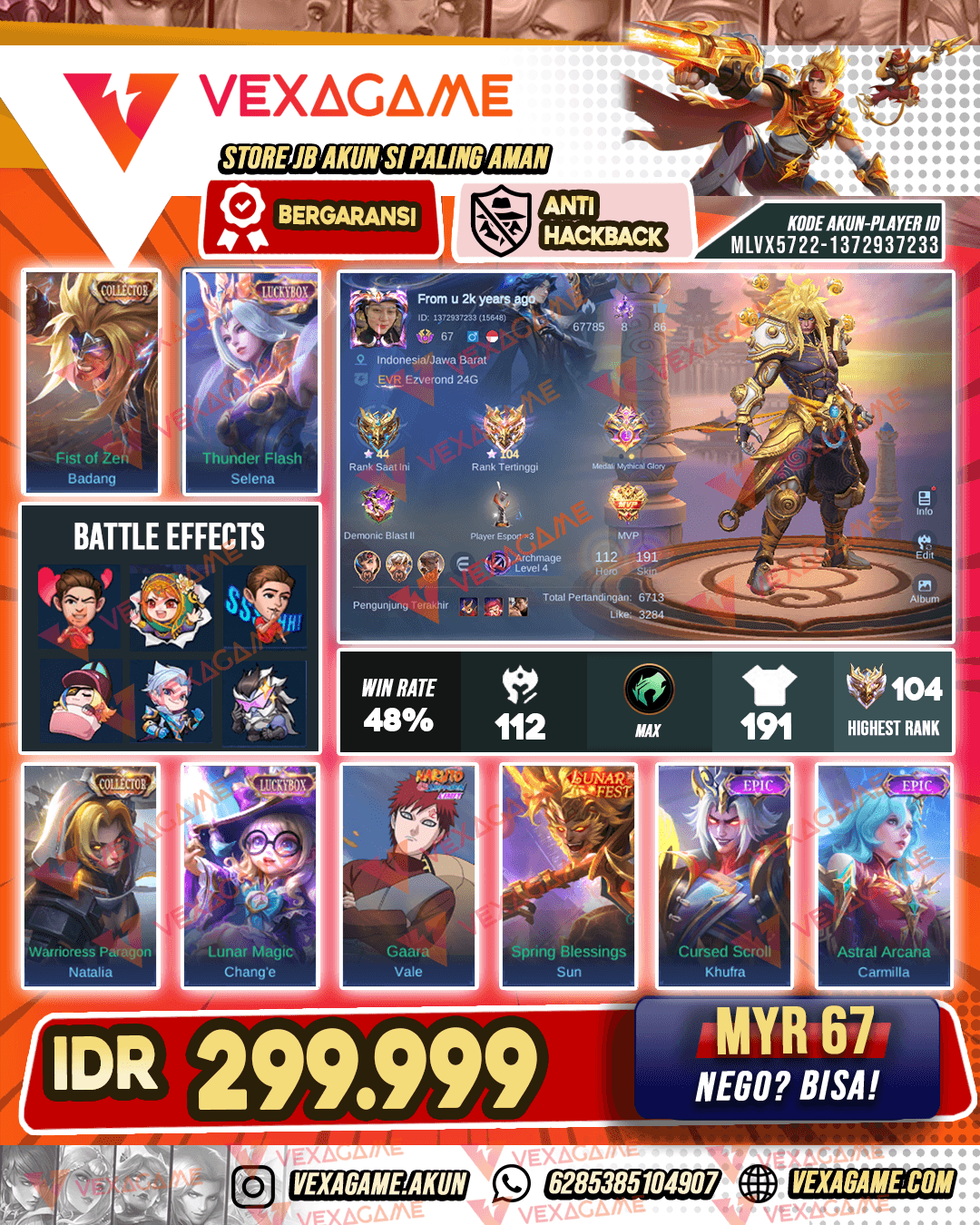 Badang Collector | 2 Luckybox | Ex Immortal