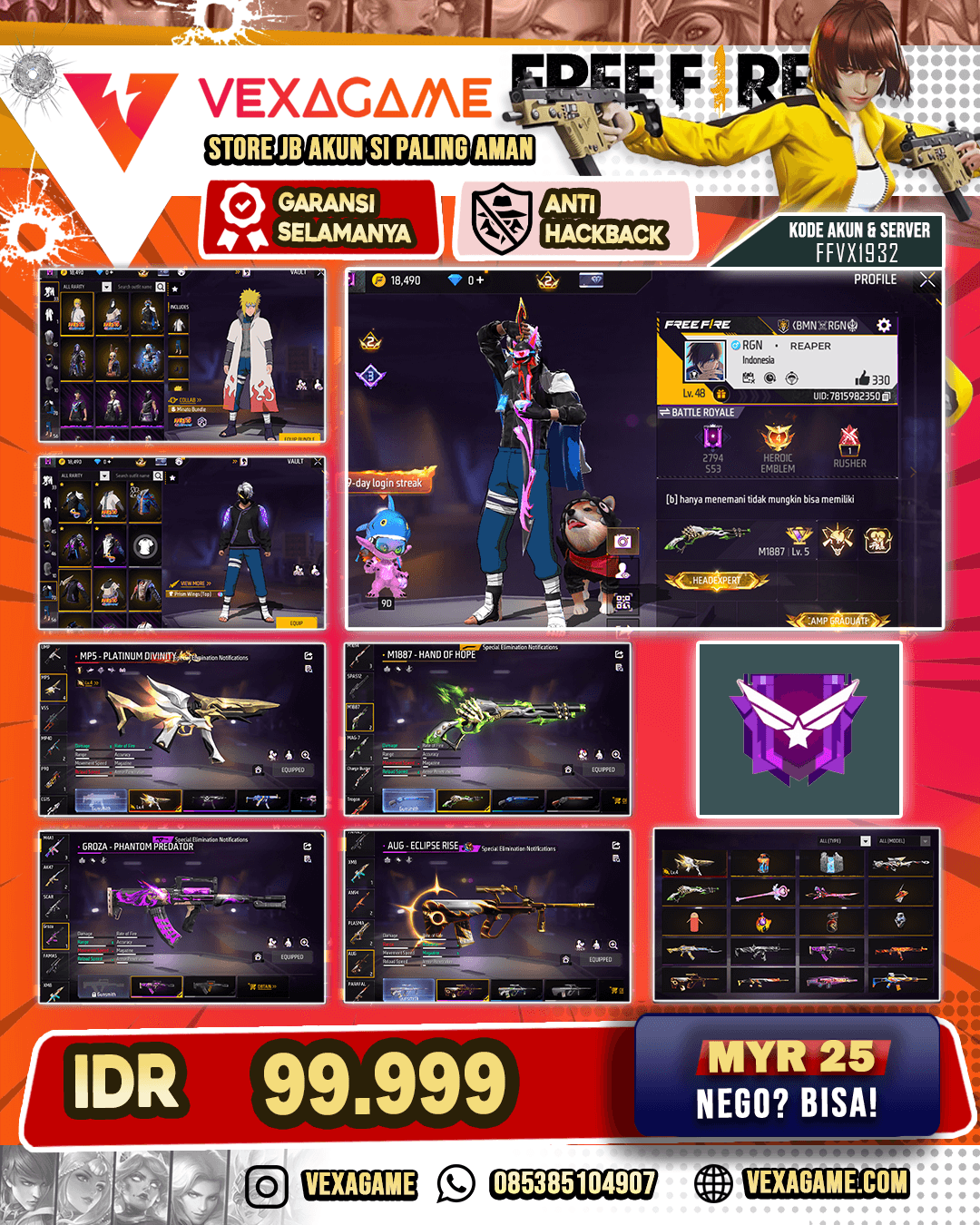 Bundle Minato X Orochimaru | EVO MP5 Lv 4 | SG Lumut
