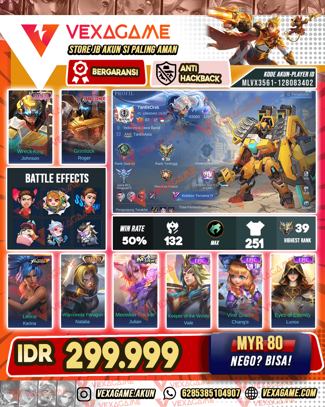 Jhonson Luckybox | Hero + Emblem MAX