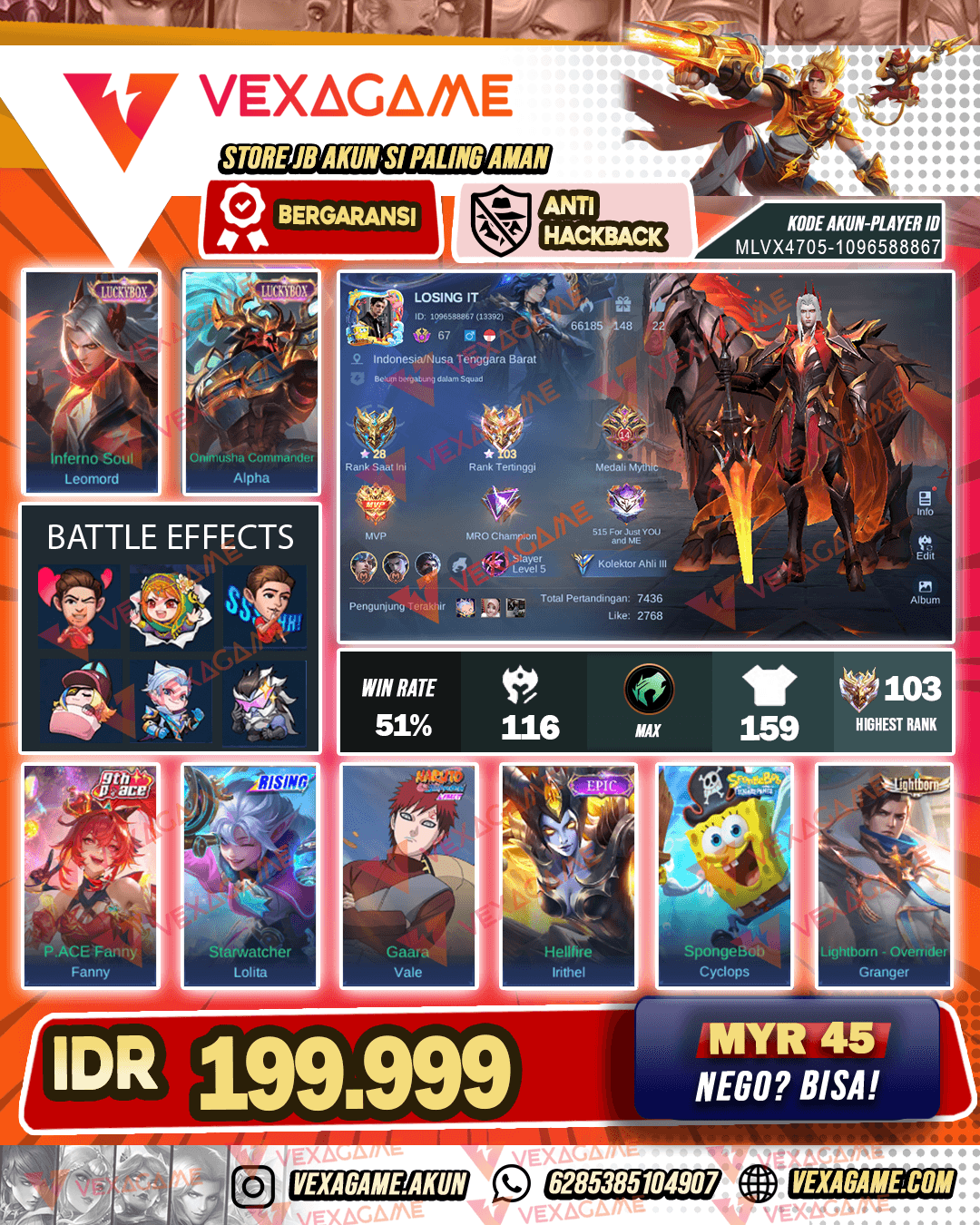 Leomord Luckybox X Alpha Luckybox| Ex Immortal | Emblem MAX