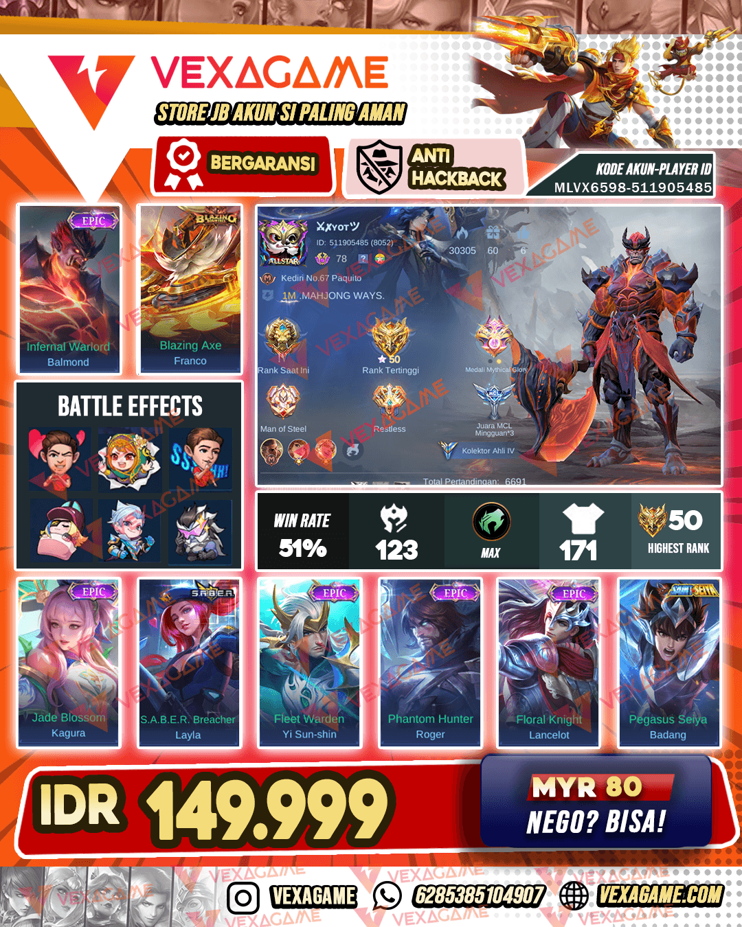 Balmond Epic | Franco Blazing | Emblem MAX